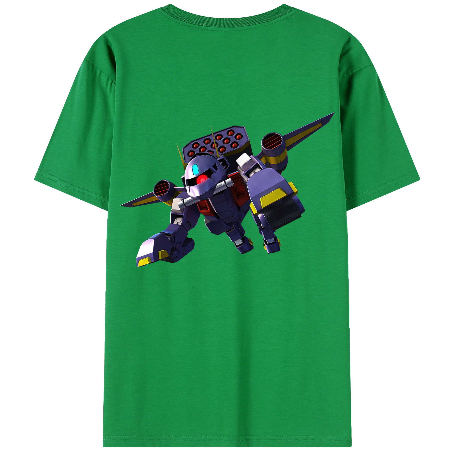 （画像用） 機動戦士ガンダム Mobile Suit Gundam 綿100％ メンズ半袖Tシャツ（バックプリント） 通気性