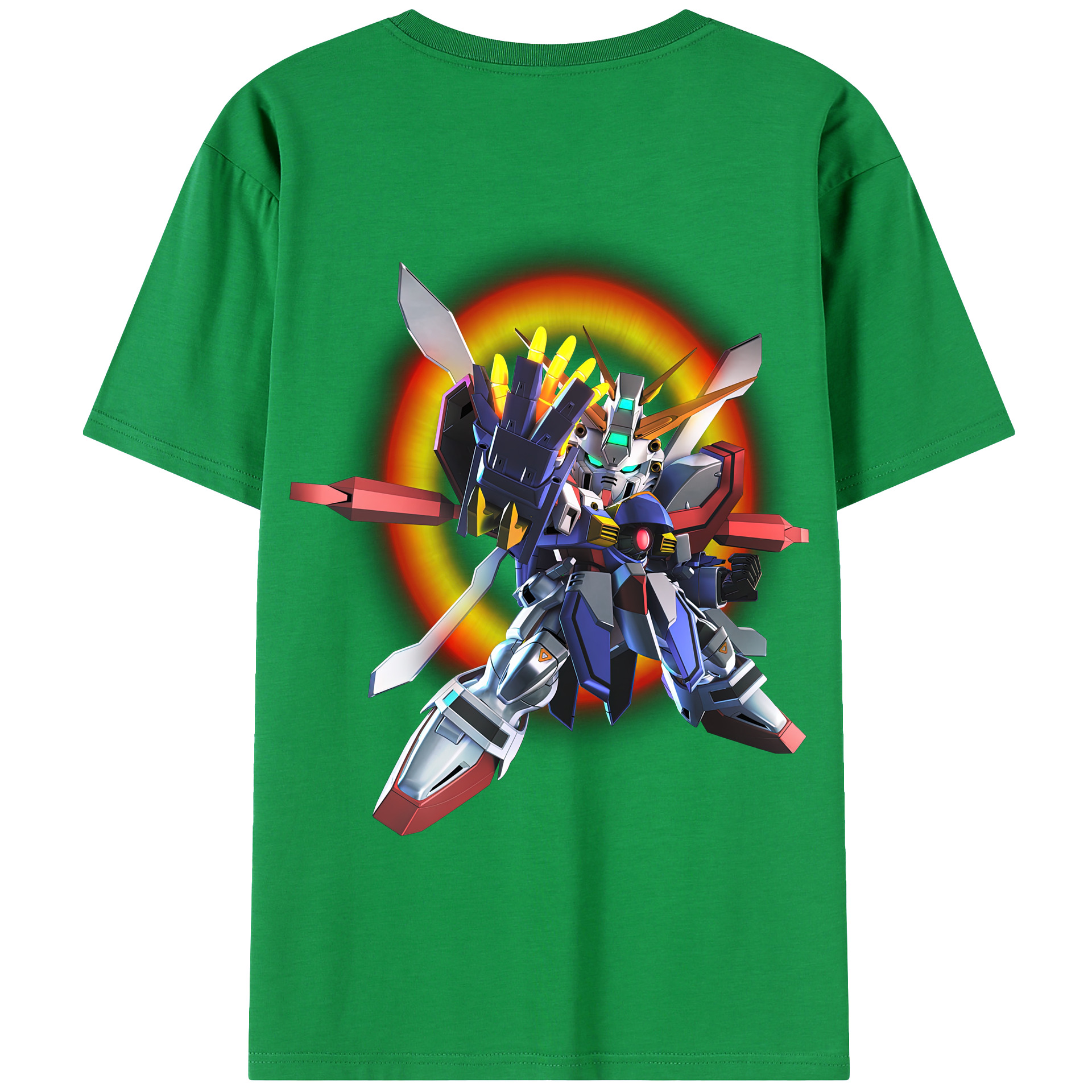 （画像用） 機動戦士ガンダム Mobile Suit Gundam 綿100％ メンズ半袖Tシャツ（バックプリント） 通気性