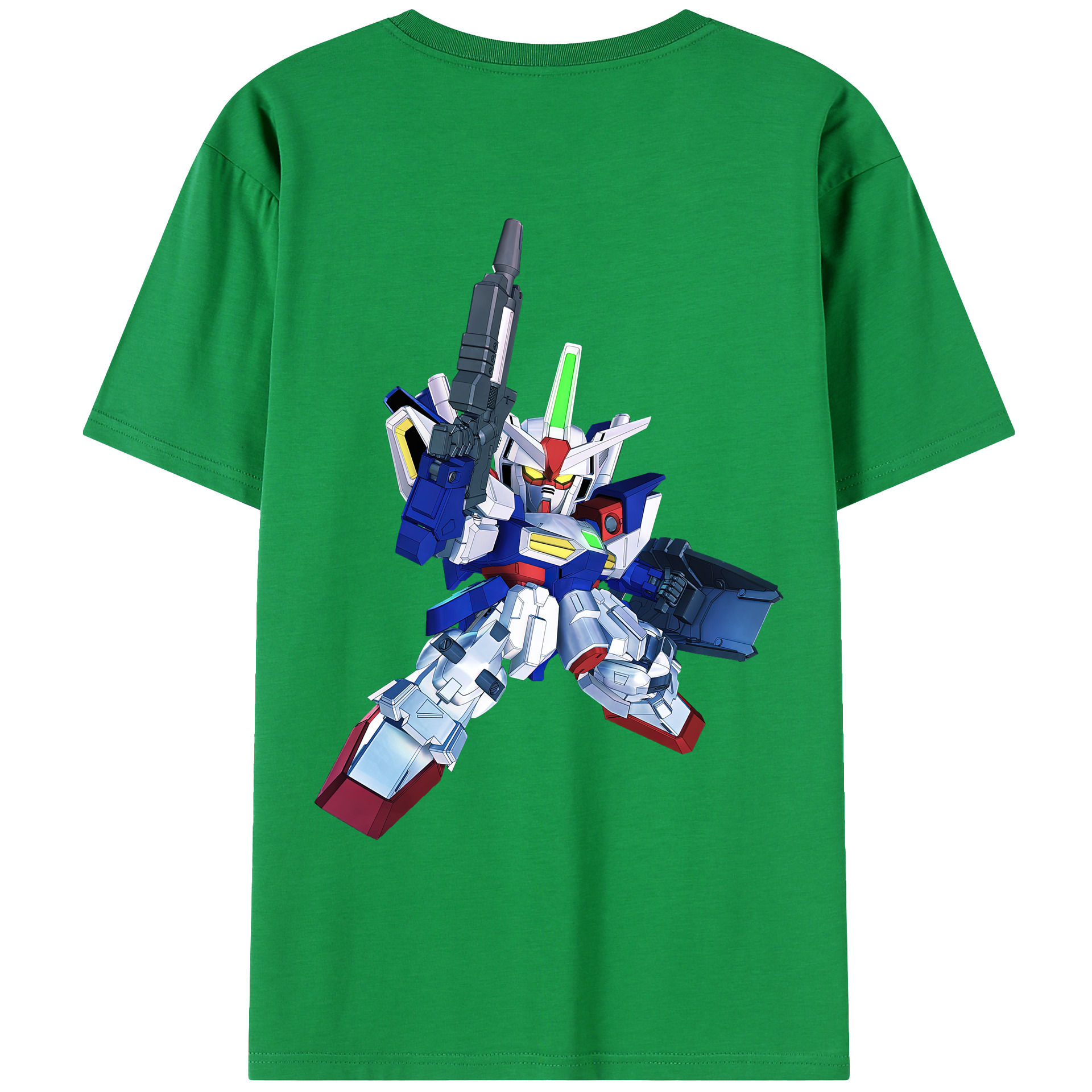 （画像用） 機動戦士ガンダム Mobile Suit Gundam 綿100％ メンズ半袖Tシャツ（バックプリント） 通気性