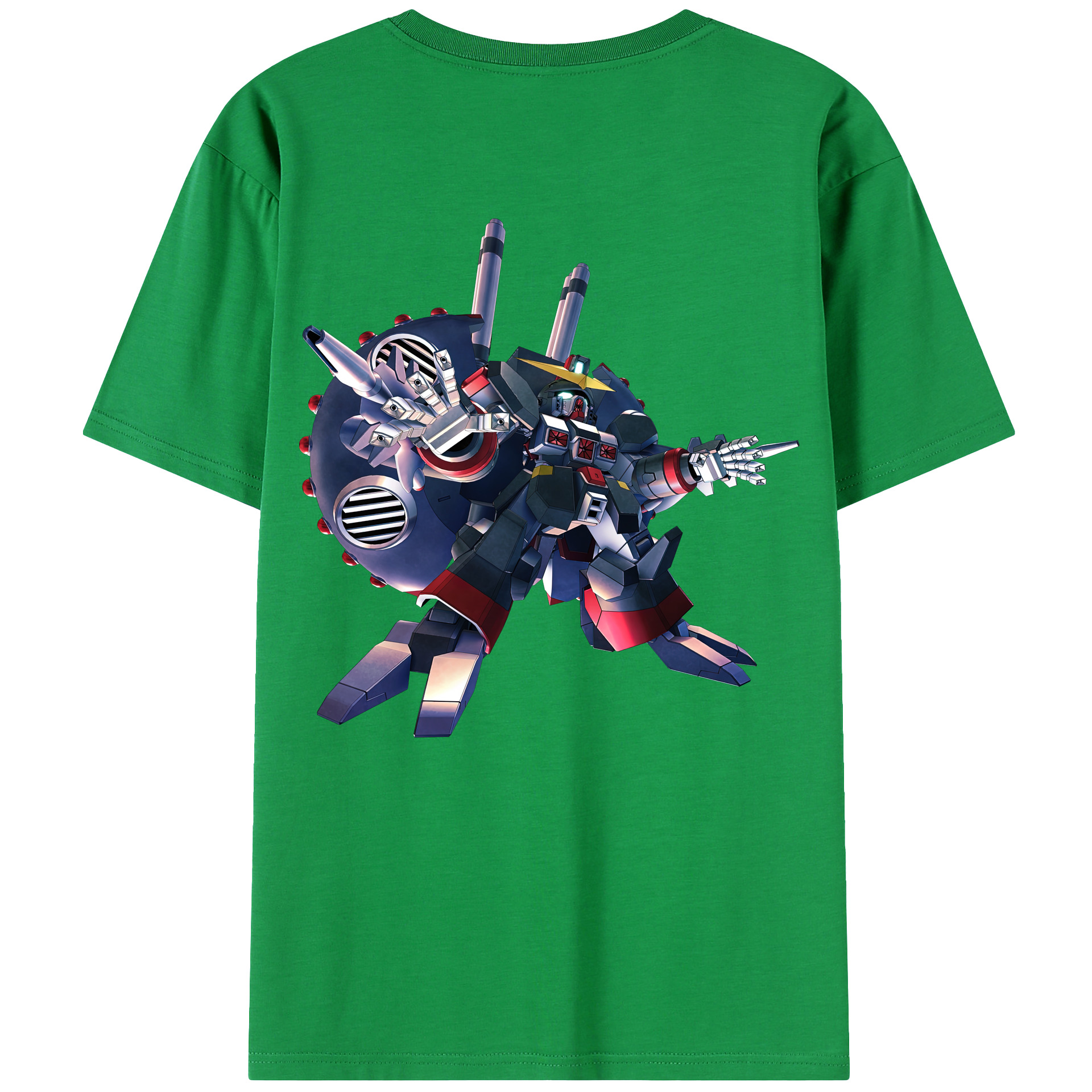 （画像用） 機動戦士ガンダム Mobile Suit Gundam 綿100％ メンズ半袖Tシャツ（バックプリント） 通気性