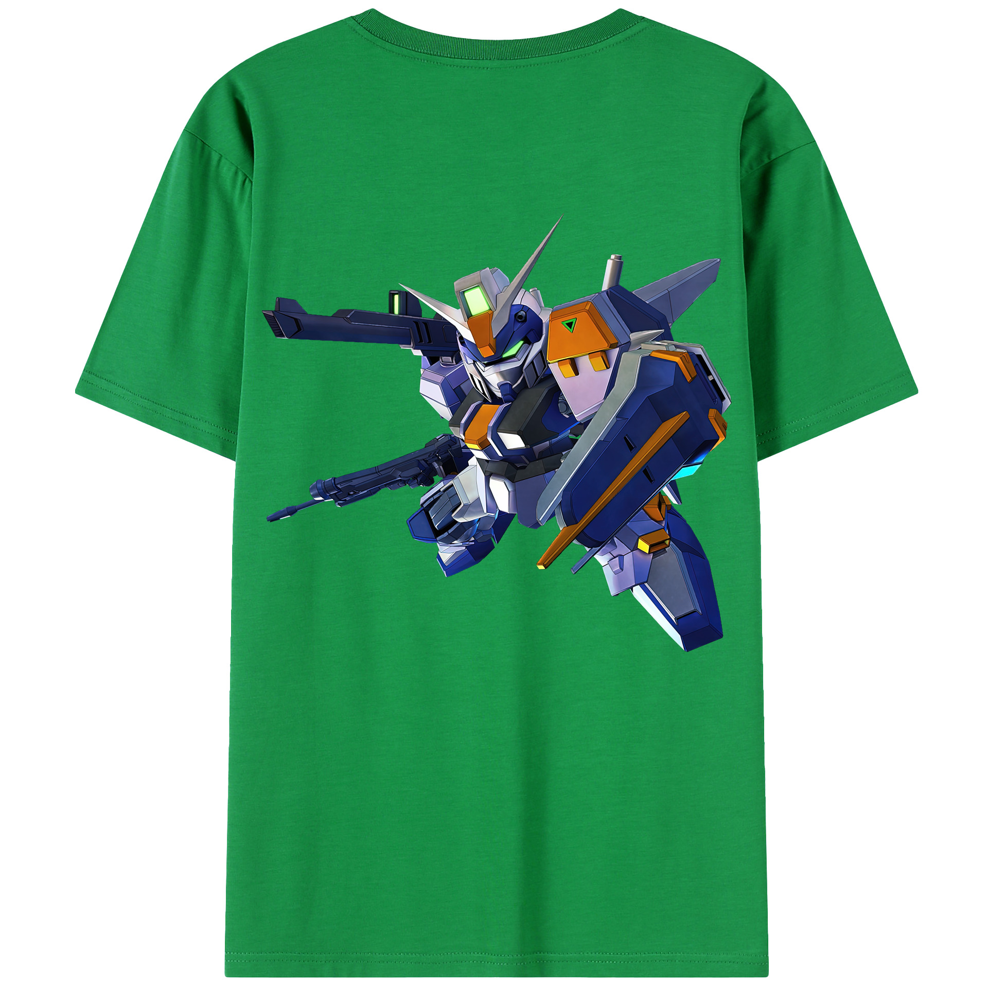 （画像用） 機動戦士ガンダム Mobile Suit Gundam 綿100％ メンズ半袖Tシャツ（バックプリント） 通気性