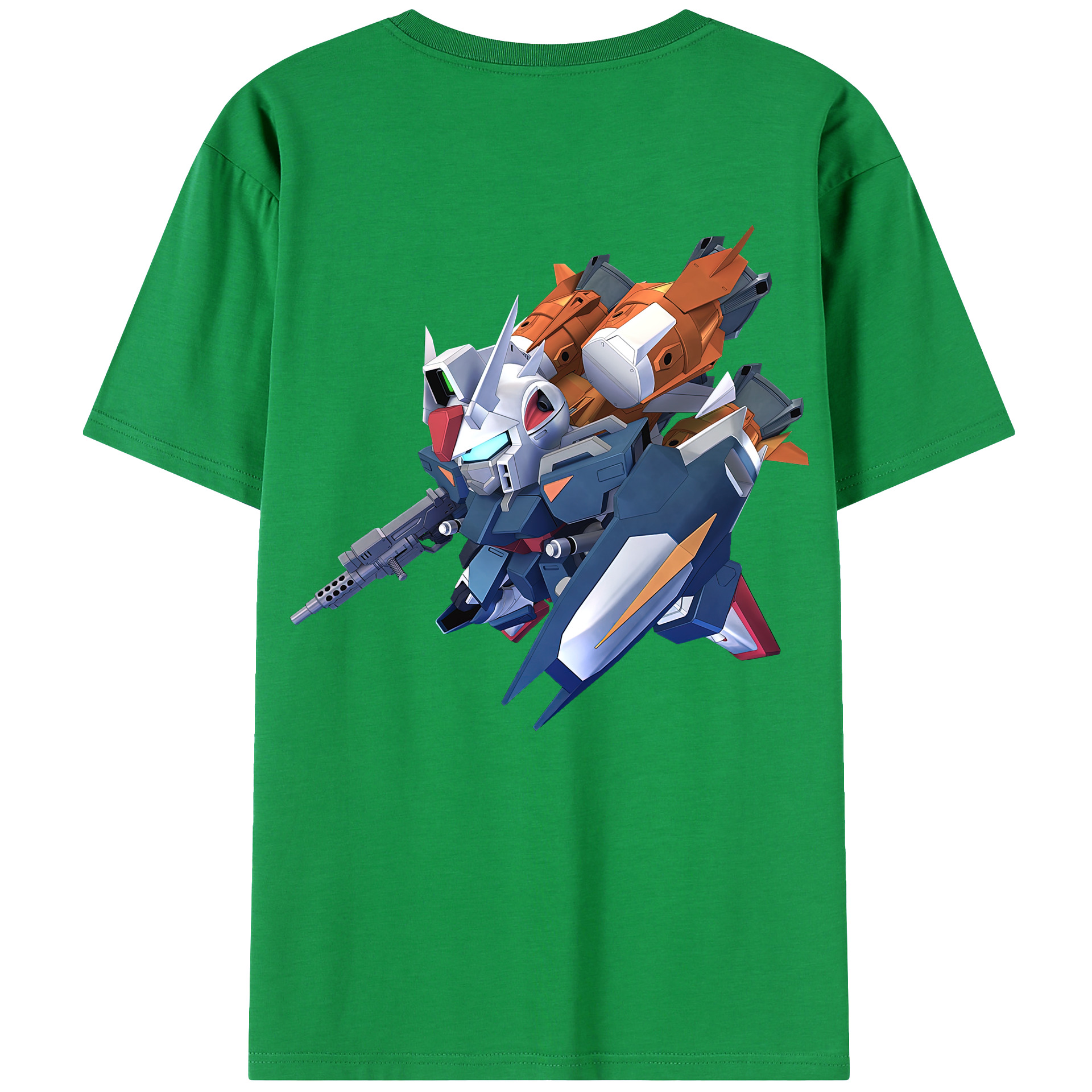 （画像用） 機動戦士ガンダム Mobile Suit Gundam 綿100％ メンズ半袖Tシャツ（バックプリント） 通気性