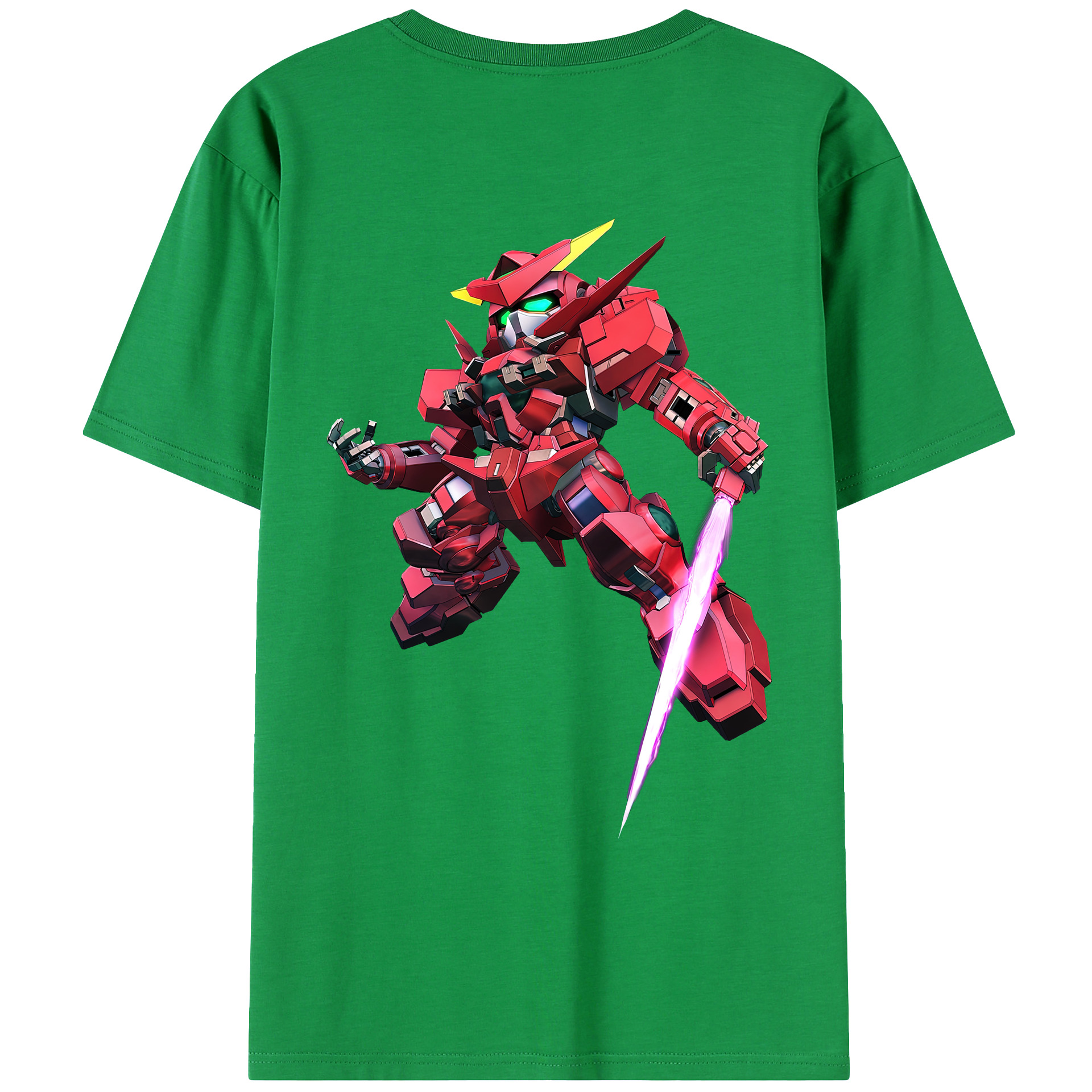 （画像用） 機動戦士ガンダム Mobile Suit Gundam 綿100％ メンズ半袖Tシャツ（バックプリント） 通気性