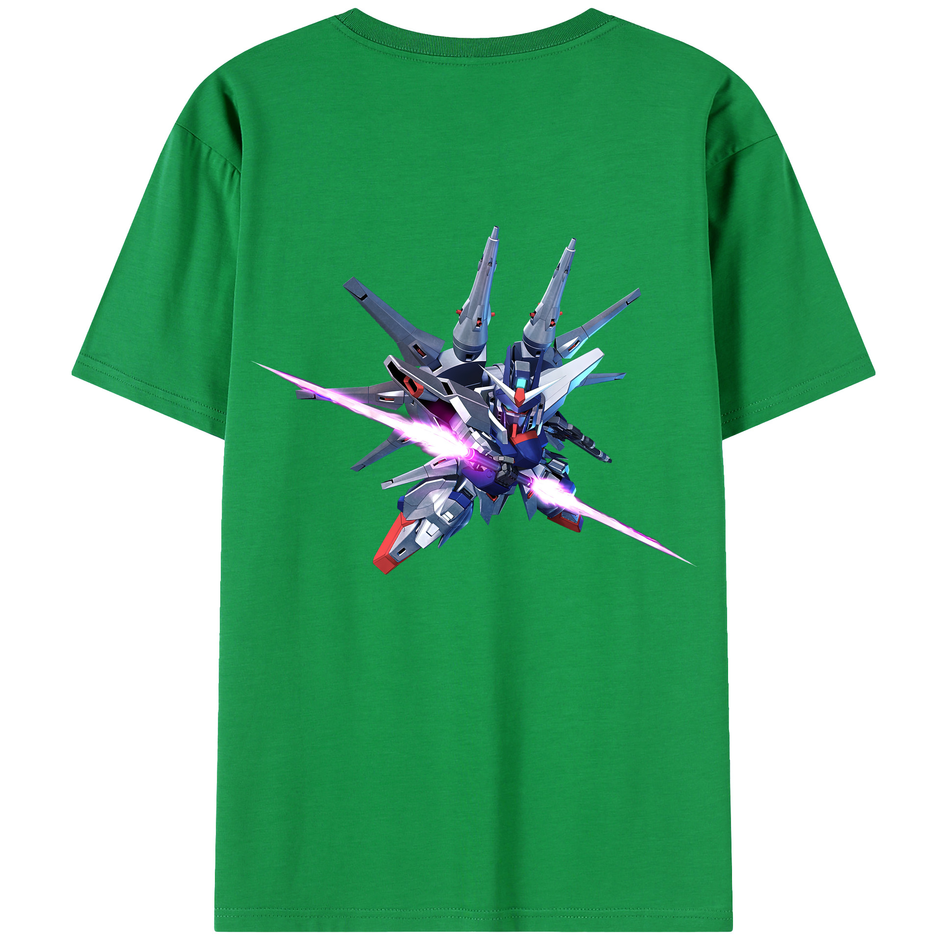 （画像用） 機動戦士ガンダム Mobile Suit Gundam 綿100％ メンズ半袖Tシャツ（バックプリント） 通気性