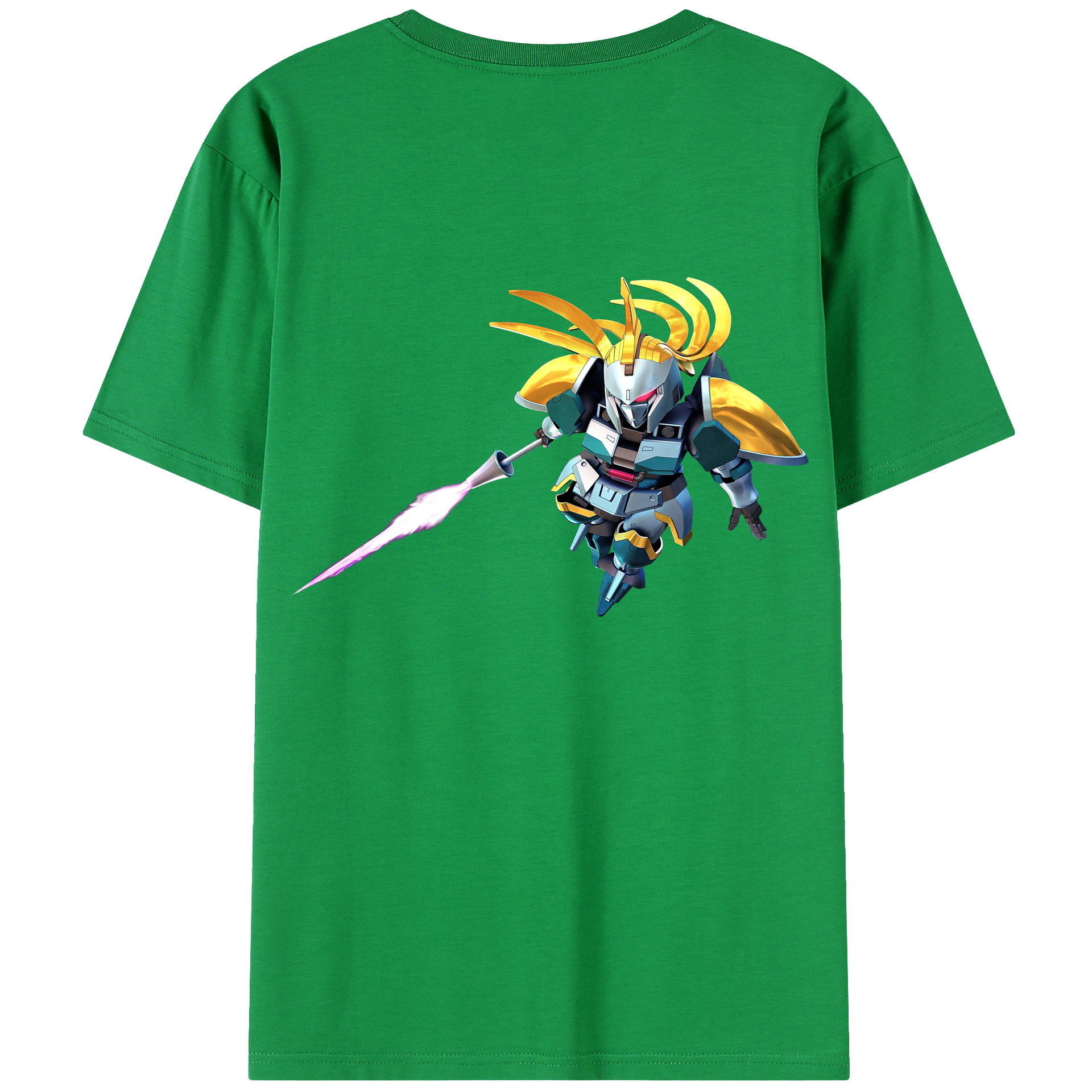 （画像用） 機動戦士ガンダム Mobile Suit Gundam 綿100％ メンズ半袖Tシャツ（バックプリント） 通気性