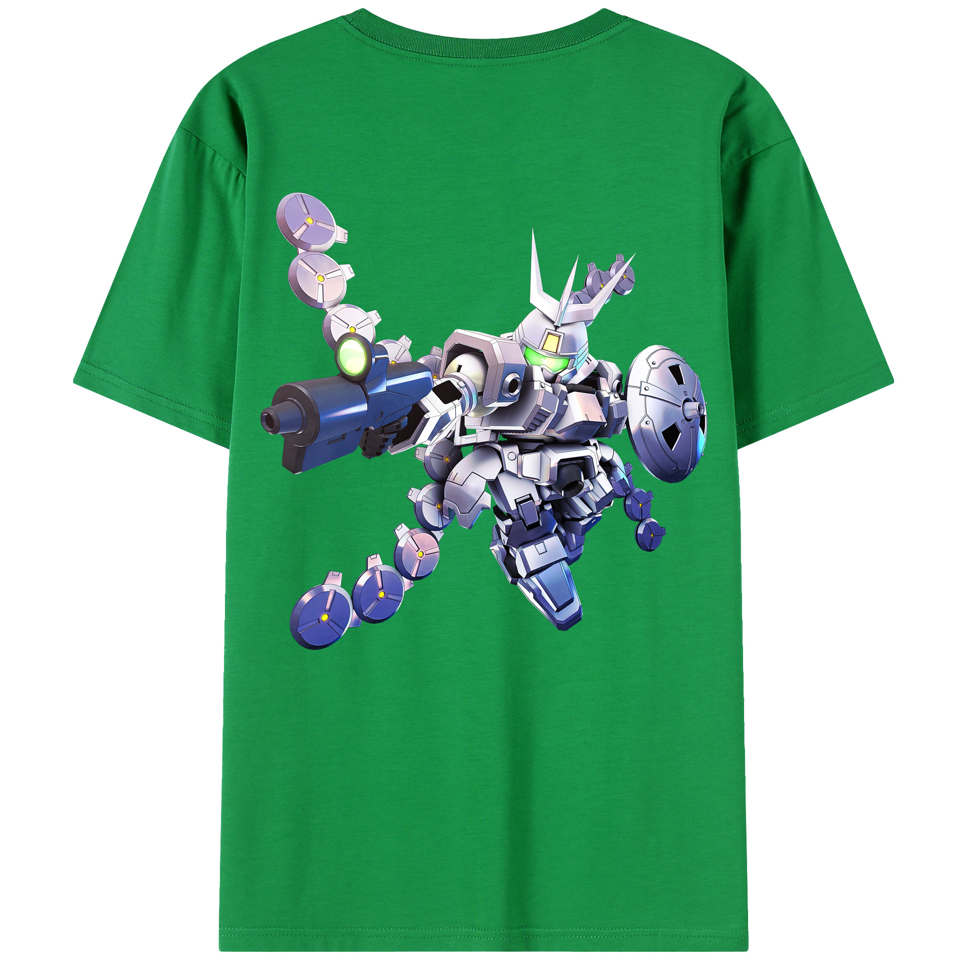 （画像用） 機動戦士ガンダム Mobile Suit Gundam 綿100％ メンズ半袖Tシャツ（バックプリント） 通気性