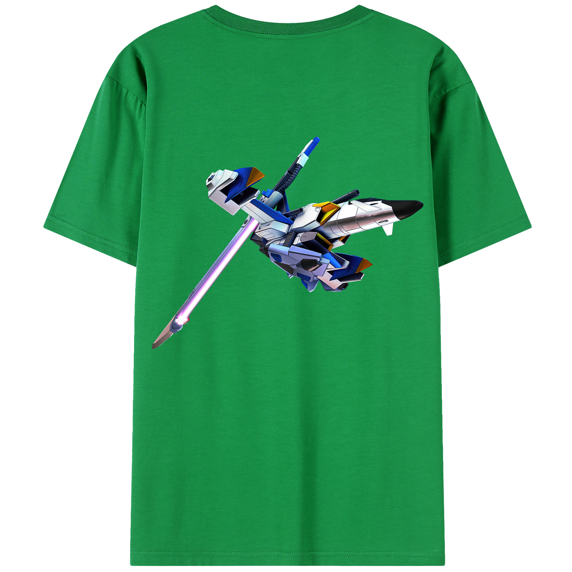 （画像用） 機動戦士ガンダム Mobile Suit Gundam 綿100％ メンズ半袖Tシャツ（バックプリント） 通気性