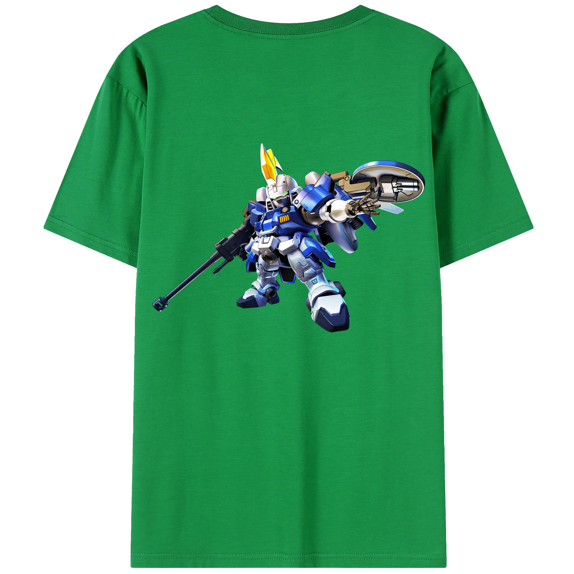 （画像用） 機動戦士ガンダム Mobile Suit Gundam 綿100％ メンズ半袖Tシャツ（バックプリント） 通気性