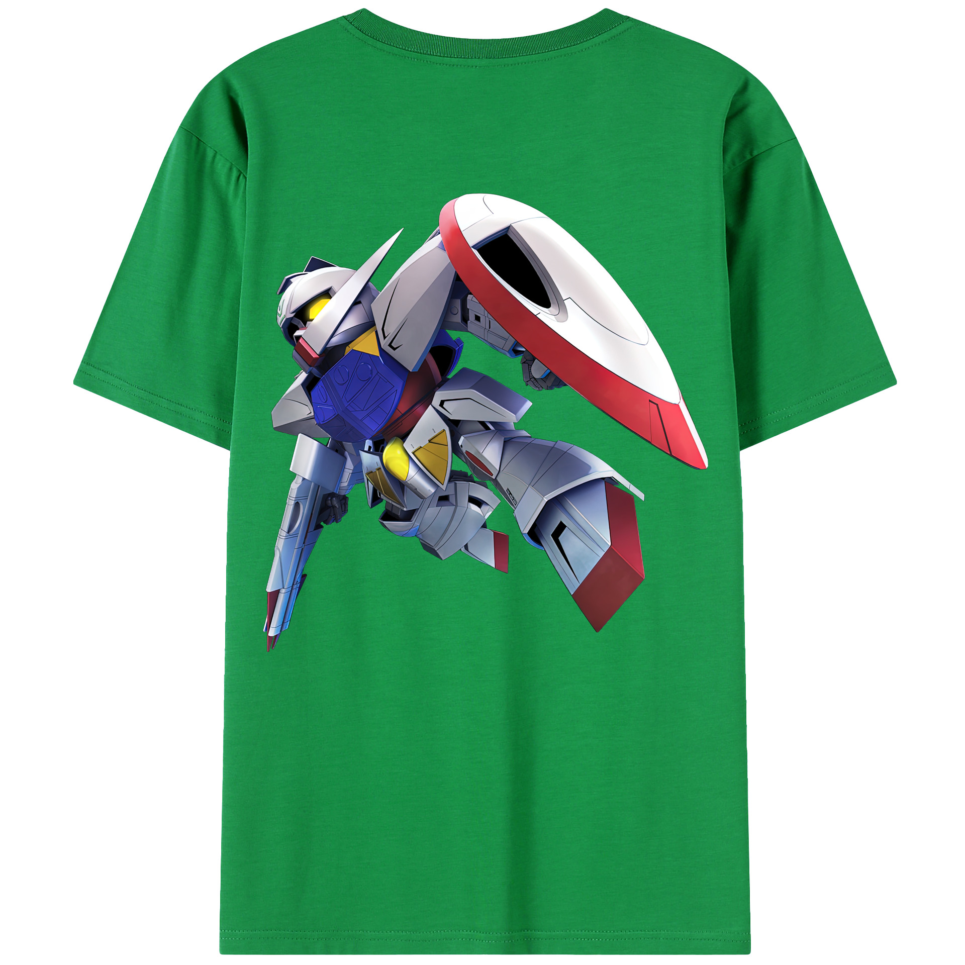 （画像用） 機動戦士ガンダム Mobile Suit Gundam 綿100％ メンズ半袖Tシャツ（バックプリント） 通気性