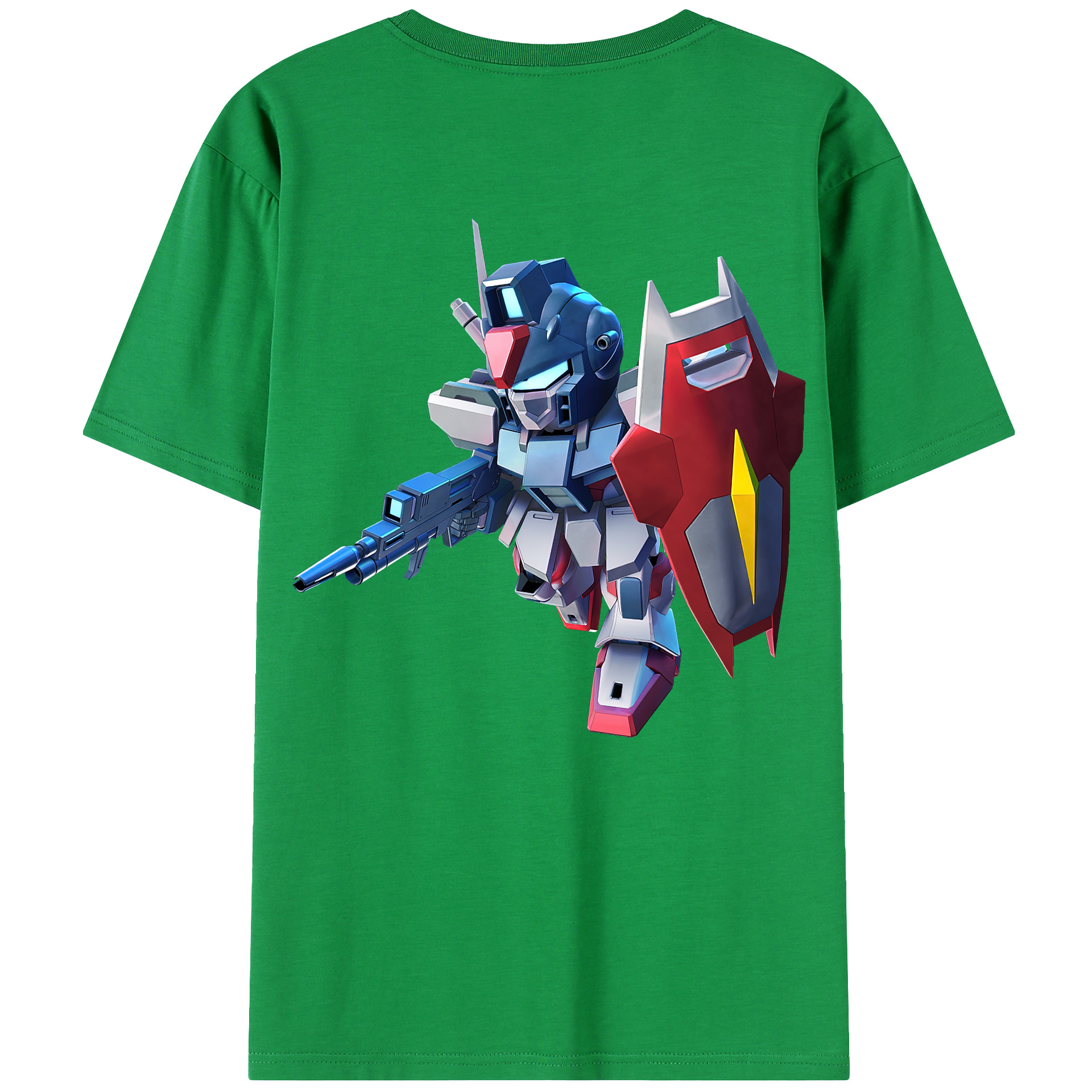 （画像用） 機動戦士ガンダム Mobile Suit Gundam 綿100％ メンズ半袖Tシャツ（バックプリント） 通気性