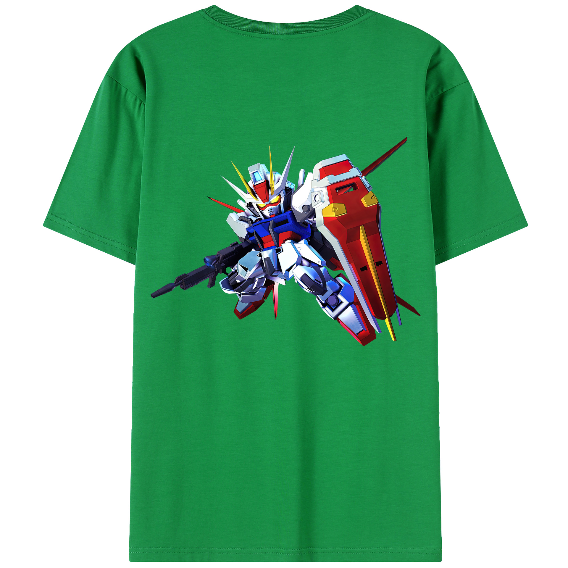 （画像用） 機動戦士ガンダム Mobile Suit Gundam 綿100％ メンズ半袖Tシャツ（バックプリント） 通気性