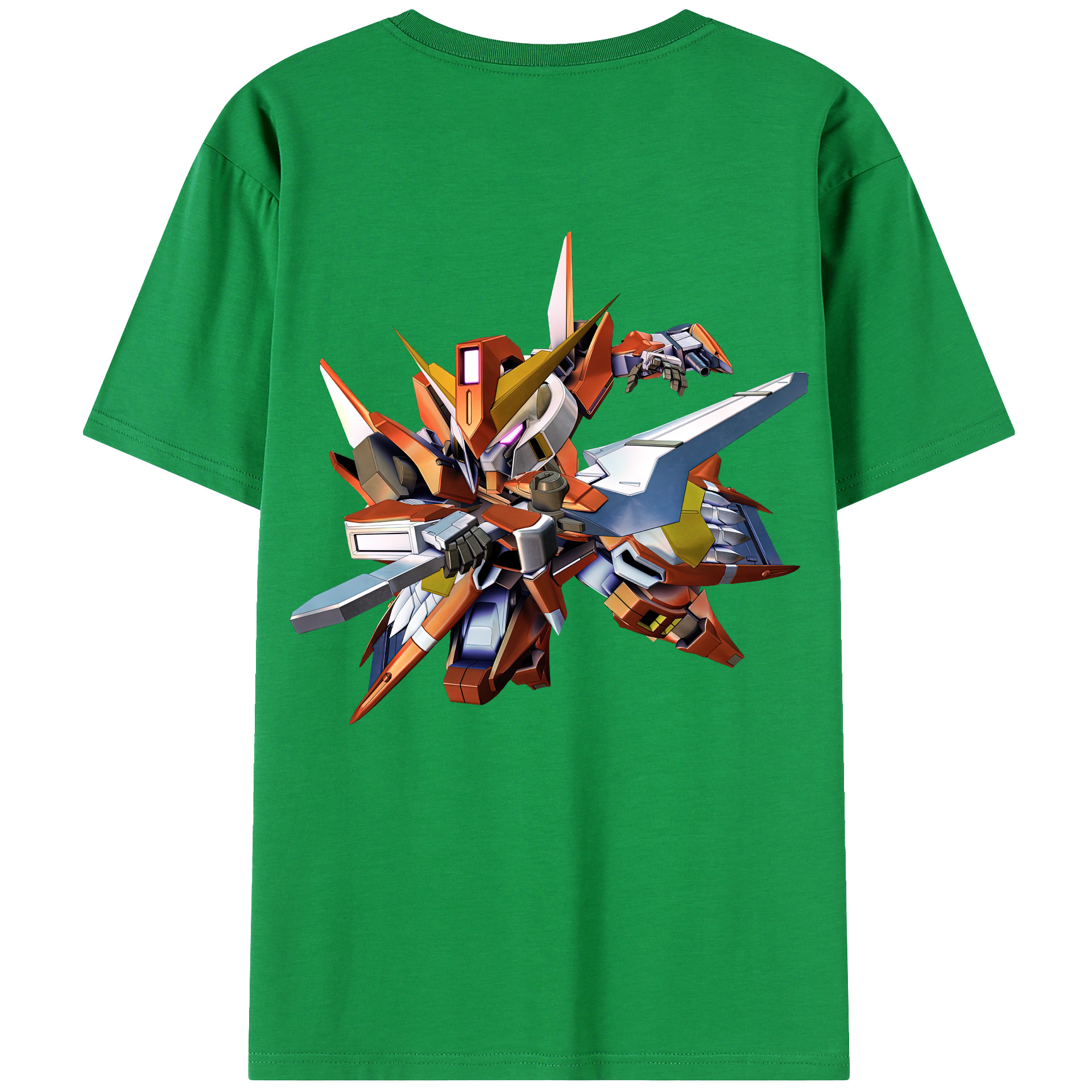 （画像用） 機動戦士ガンダム Mobile Suit Gundam 綿100％ メンズ半袖Tシャツ（バックプリント） 通気性