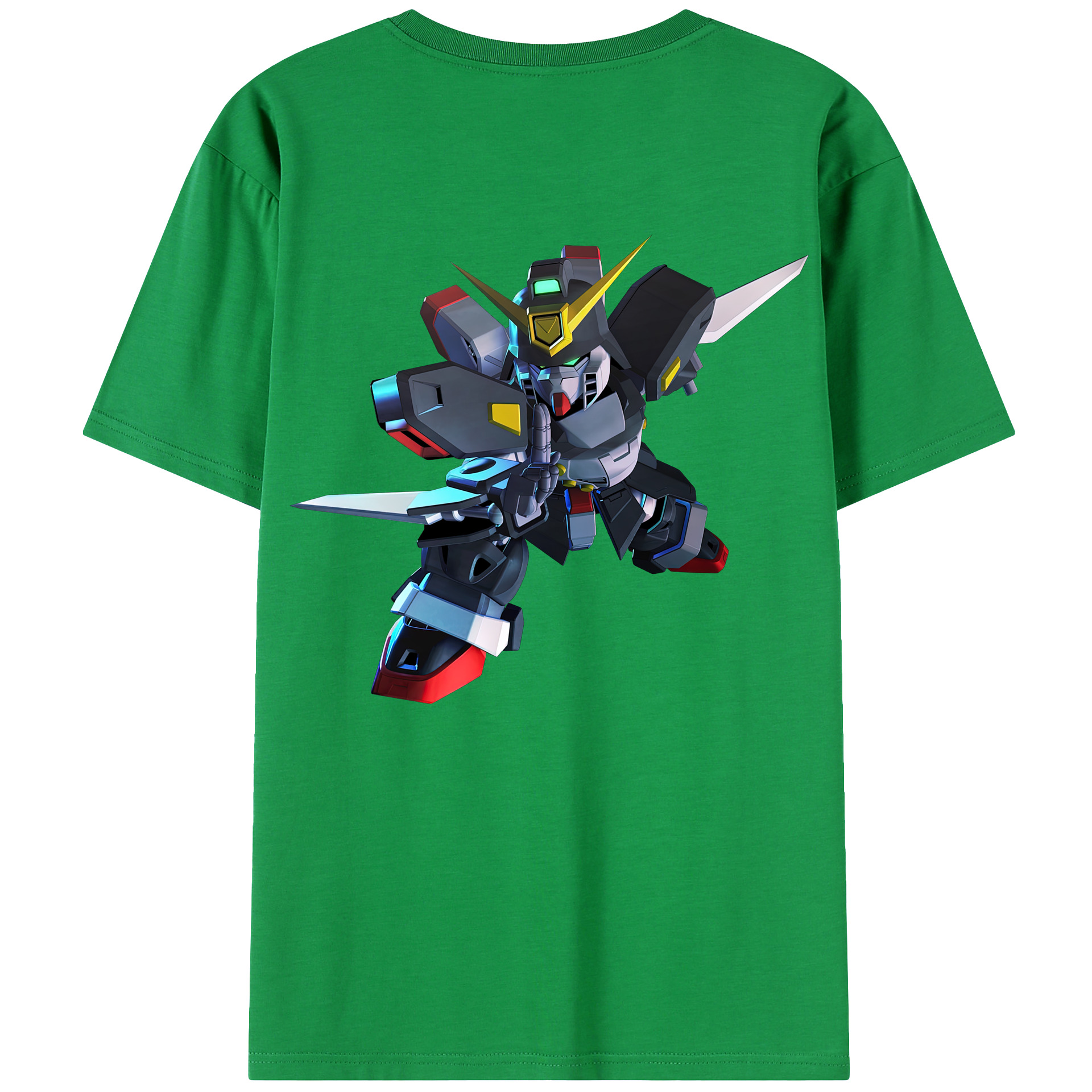（画像用） 機動戦士ガンダム Mobile Suit Gundam 綿100％ メンズ半袖Tシャツ（バックプリント） 通気性