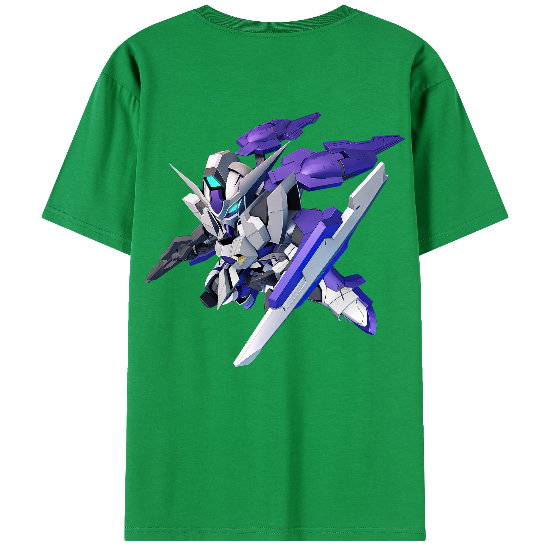（画像用） 機動戦士ガンダム Mobile Suit Gundam 綿100％ メンズ半袖Tシャツ（バックプリント） 通気性
