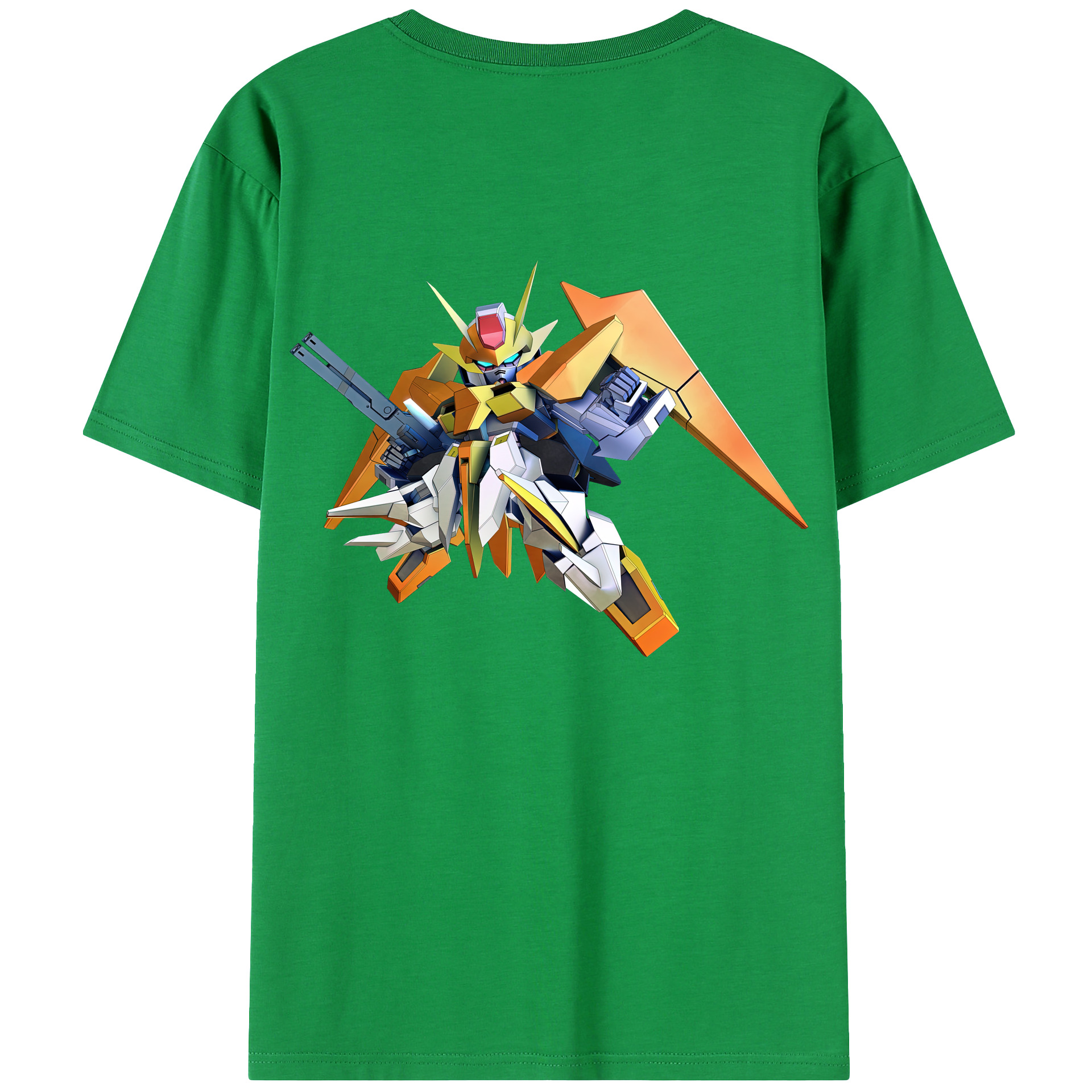 （画像用） 機動戦士ガンダム Mobile Suit Gundam 綿100％ メンズ半袖Tシャツ（バックプリント） 通気性