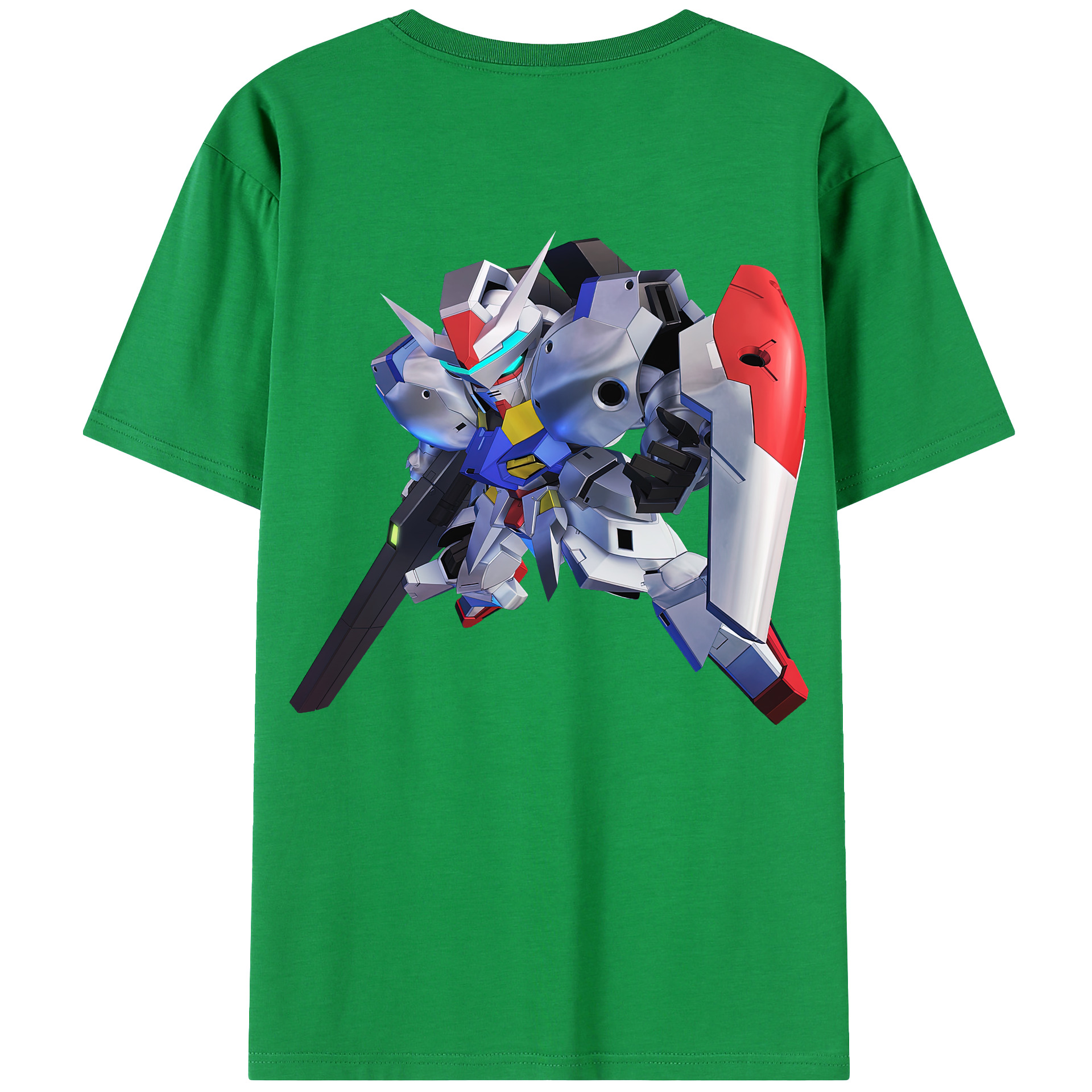 （画像用） 機動戦士ガンダム Mobile Suit Gundam 綿100％ メンズ半袖Tシャツ（バックプリント） 通気性