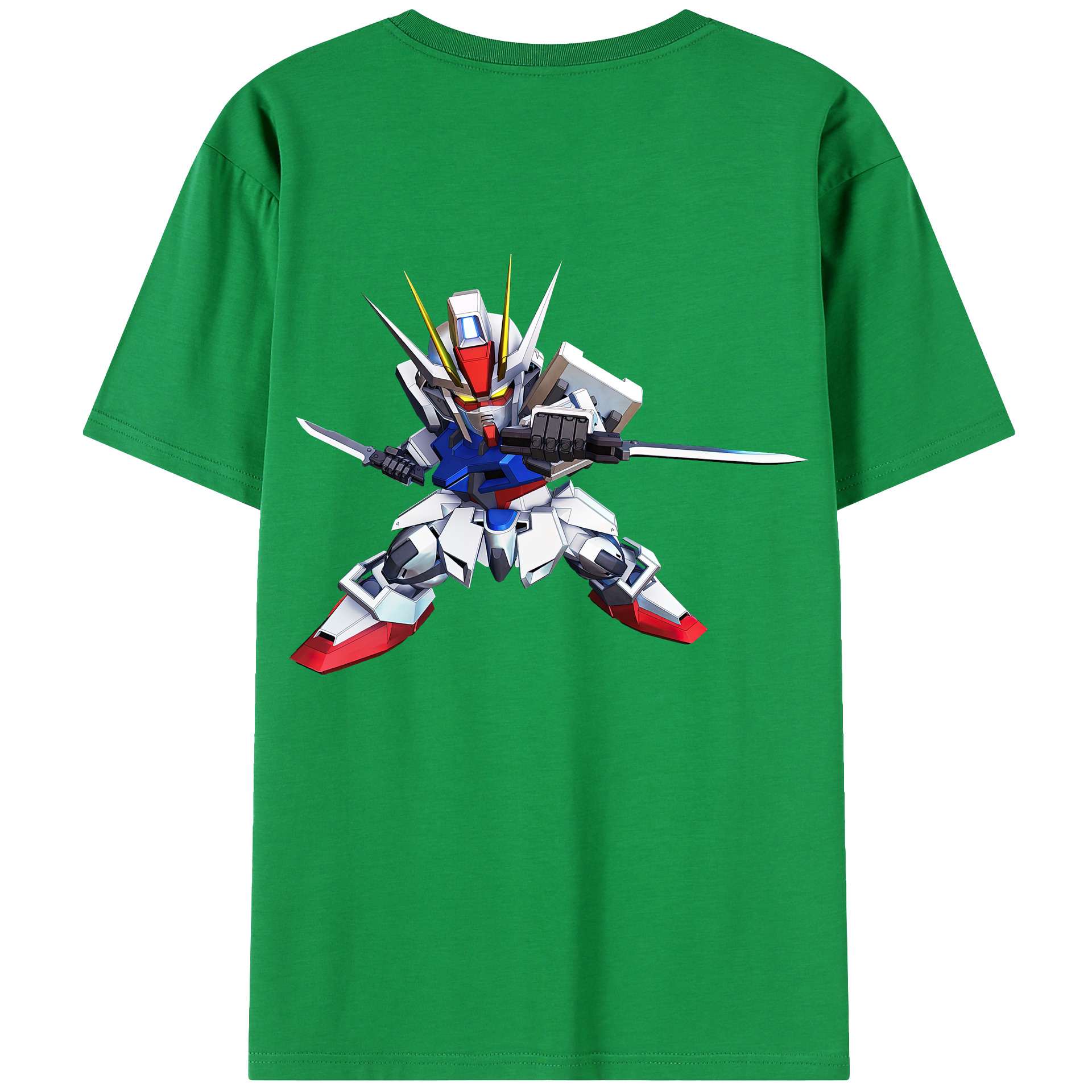 （画像用） 機動戦士ガンダム Mobile Suit Gundam 綿100％ メンズ半袖Tシャツ（バックプリント） 通気性