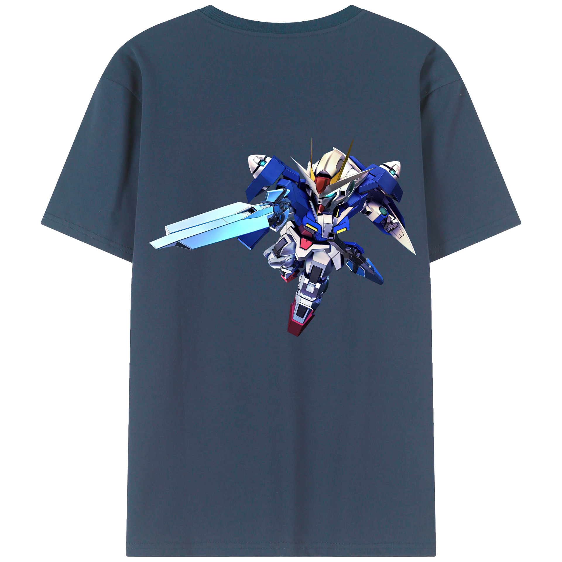 （画像用） 機動戦士ガンダム Mobile Suit Gundam 綿100％ メンズ半袖Tシャツ（バックプリント） 通気性