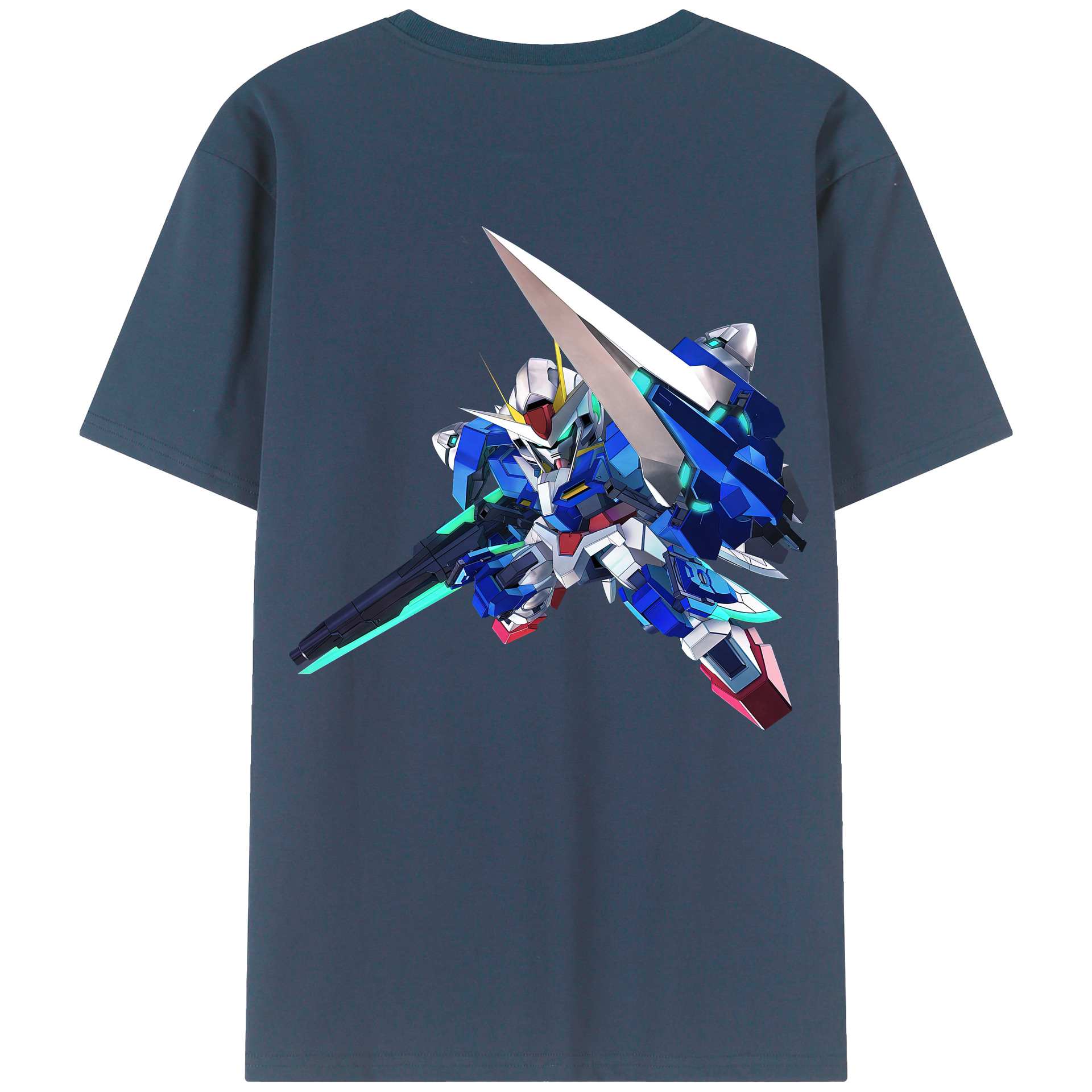 （画像用） 機動戦士ガンダム Mobile Suit Gundam 綿100％ メンズ半袖Tシャツ（バックプリント） 通気性