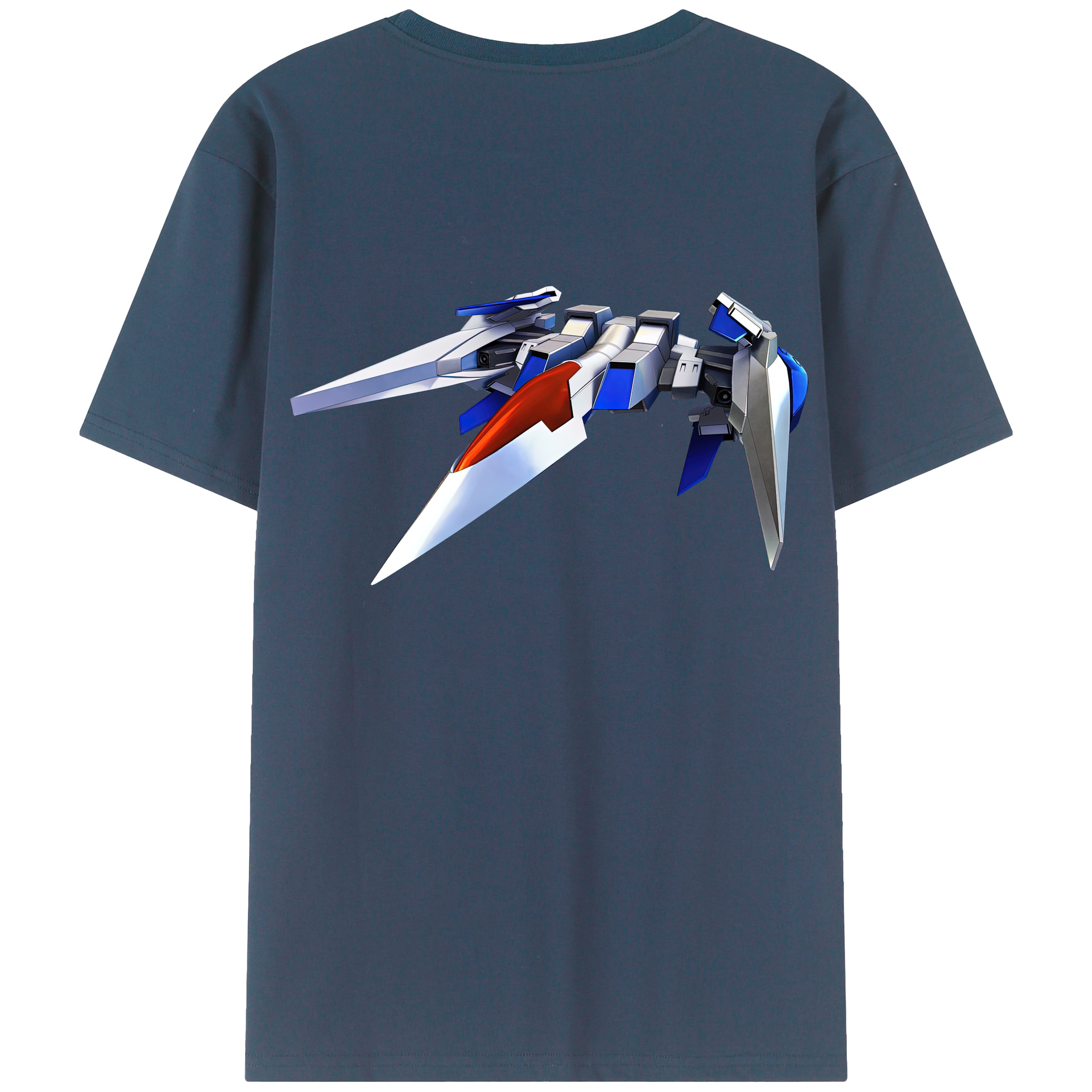 （画像用） 機動戦士ガンダム Mobile Suit Gundam 綿100％ メンズ半袖Tシャツ（バックプリント） 通気性
