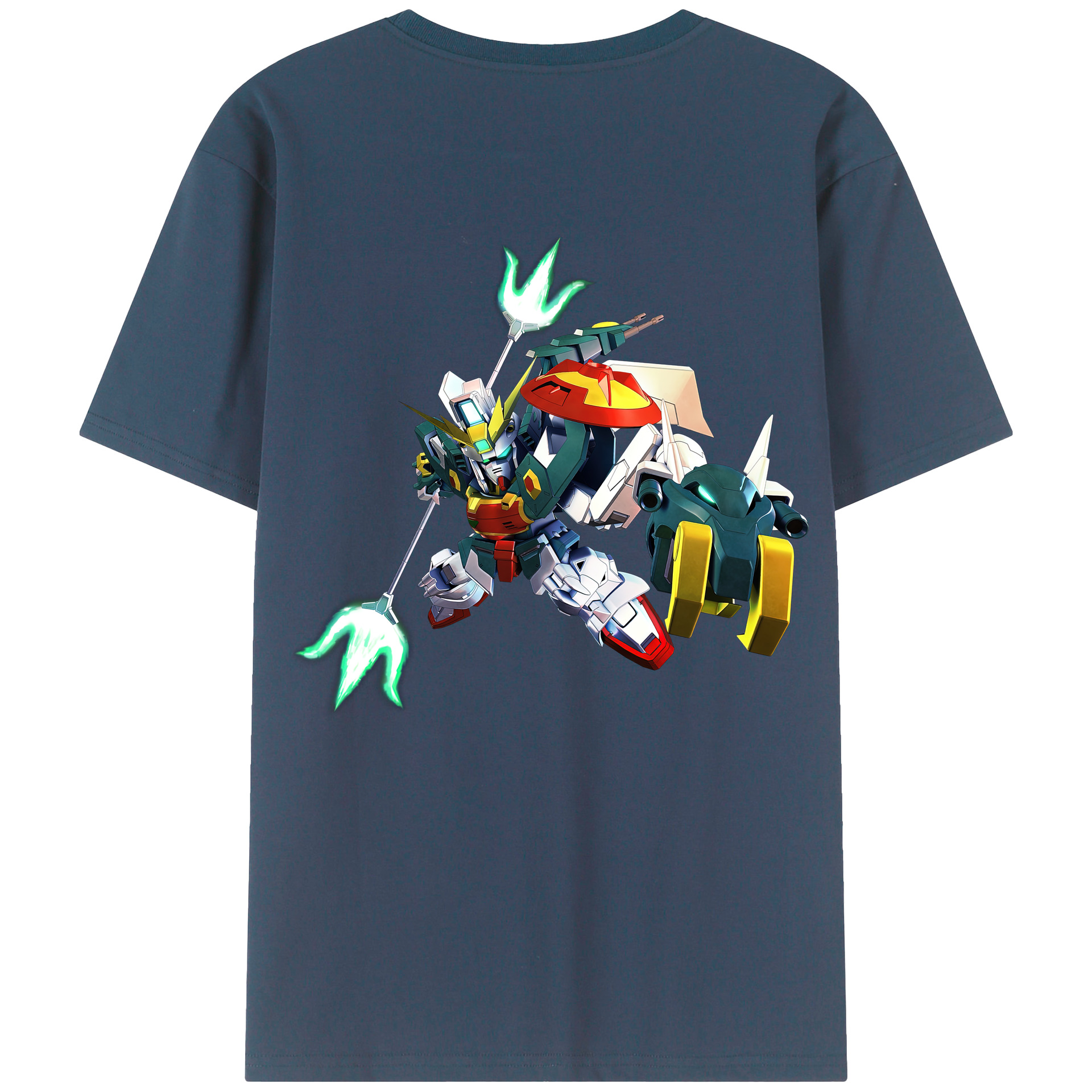 （画像用） 機動戦士ガンダム Mobile Suit Gundam 綿100％ メンズ半袖Tシャツ（バックプリント） 通気性