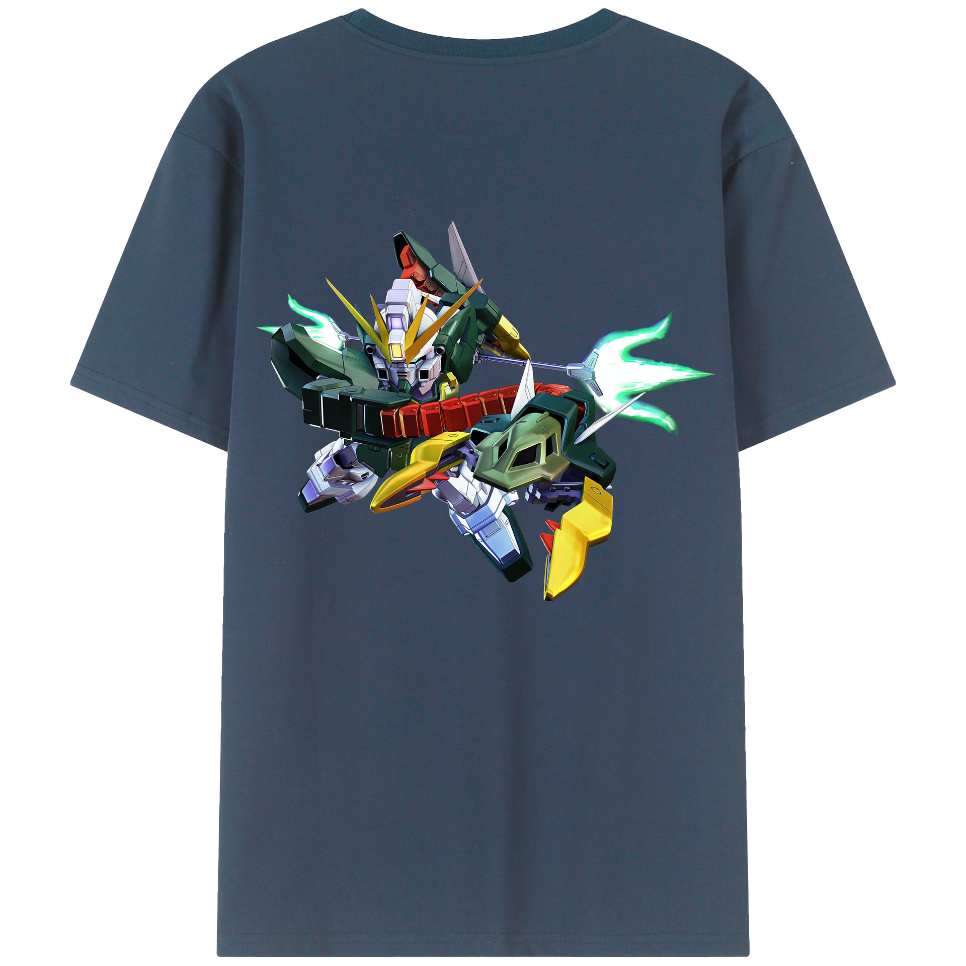 （画像用） 機動戦士ガンダム Mobile Suit Gundam 綿100％ メンズ半袖Tシャツ（バックプリント） 通気性