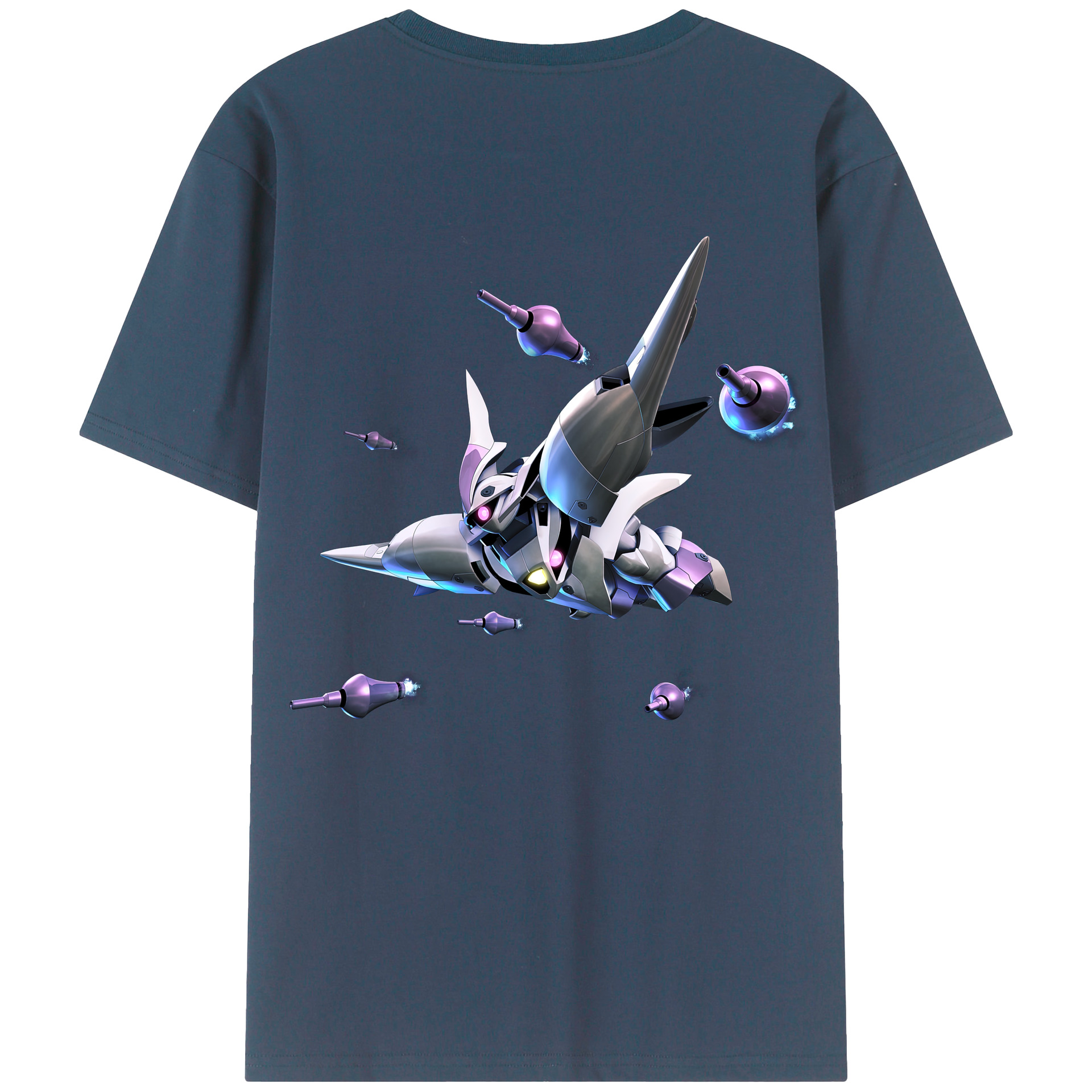 （画像用） 機動戦士ガンダム Mobile Suit Gundam 綿100％ メンズ半袖Tシャツ（バックプリント） 通気性