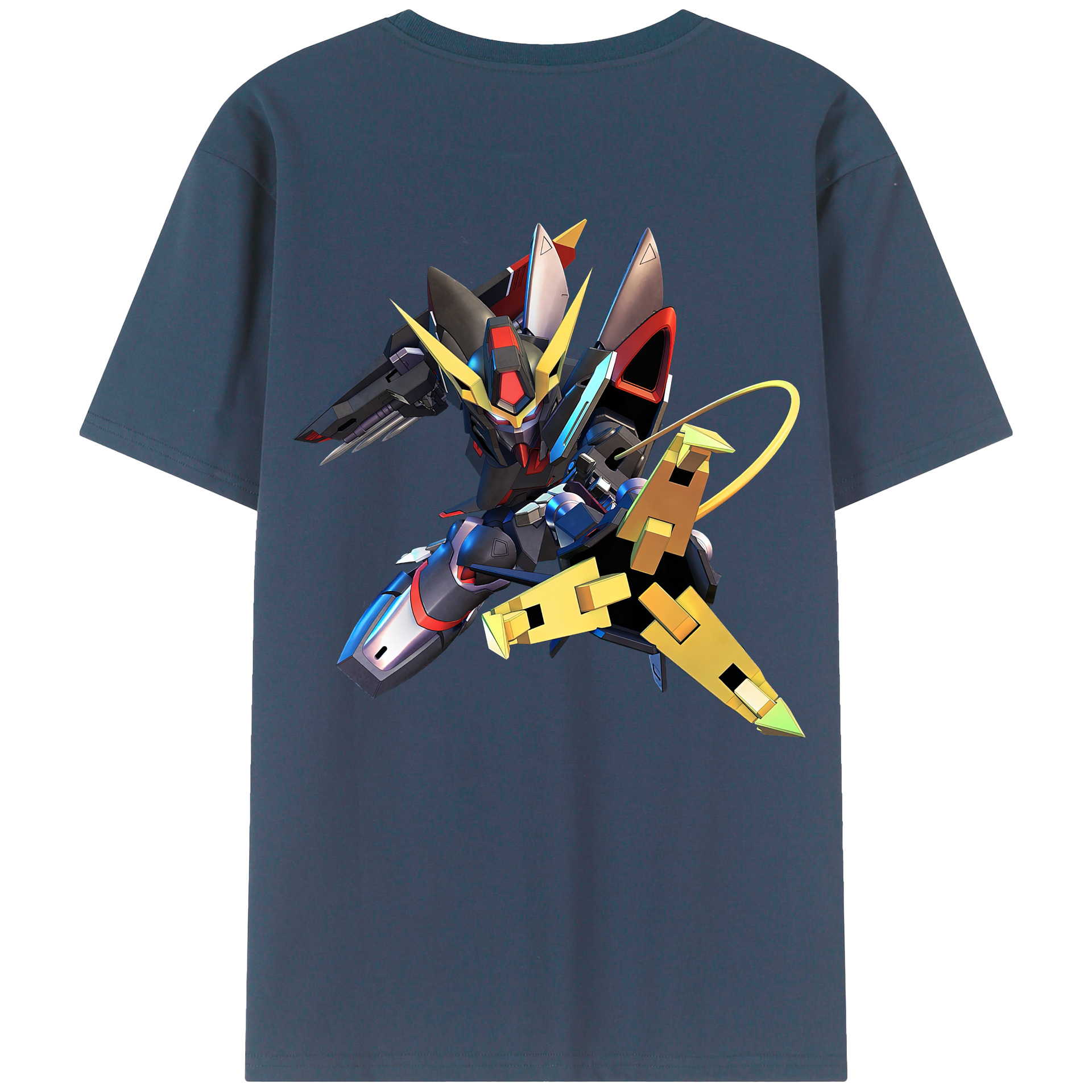 （画像用） 機動戦士ガンダム Mobile Suit Gundam 綿100％ メンズ半袖Tシャツ（バックプリント） 通気性
