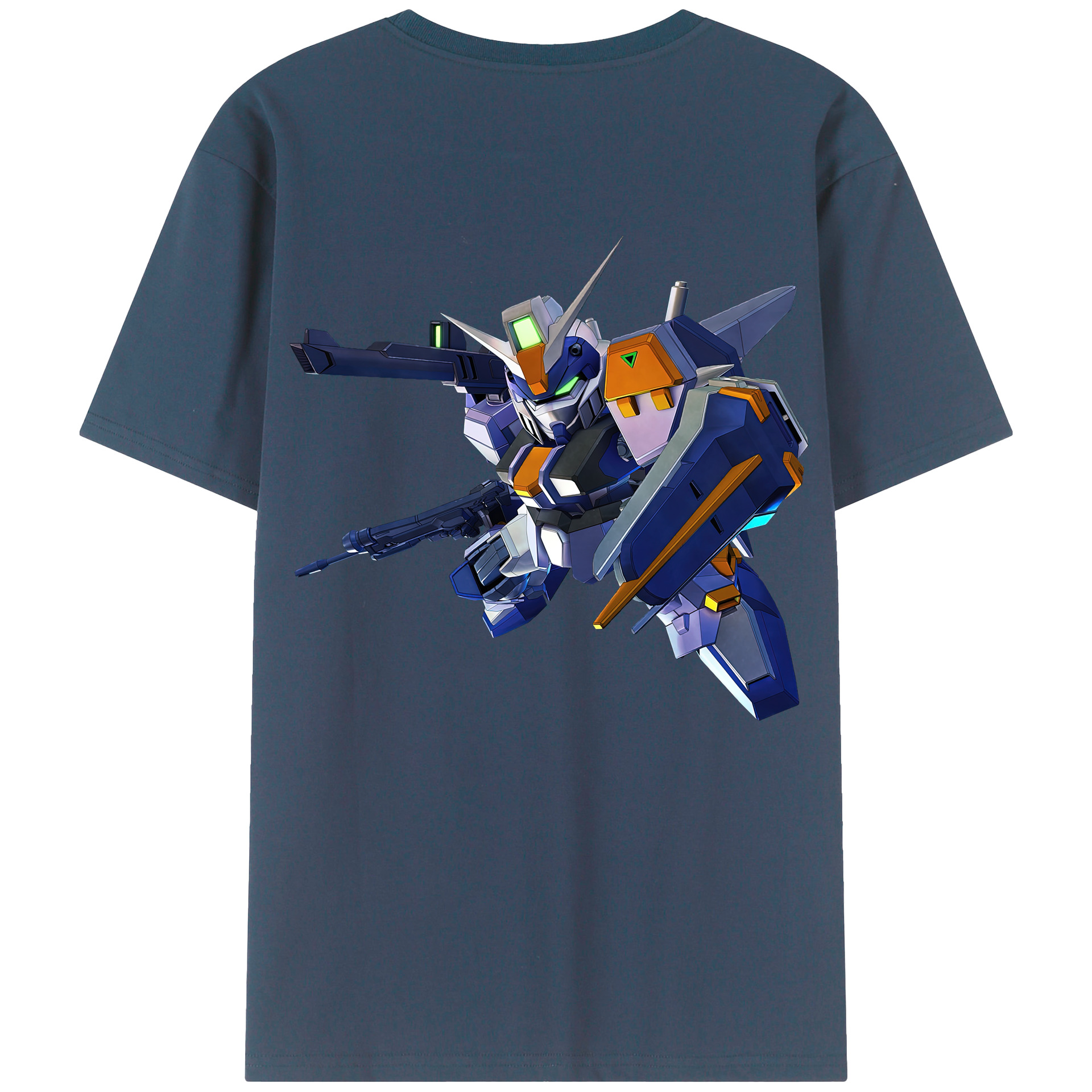 （画像用） 機動戦士ガンダム Mobile Suit Gundam 綿100％ メンズ半袖Tシャツ（バックプリント） 通気性