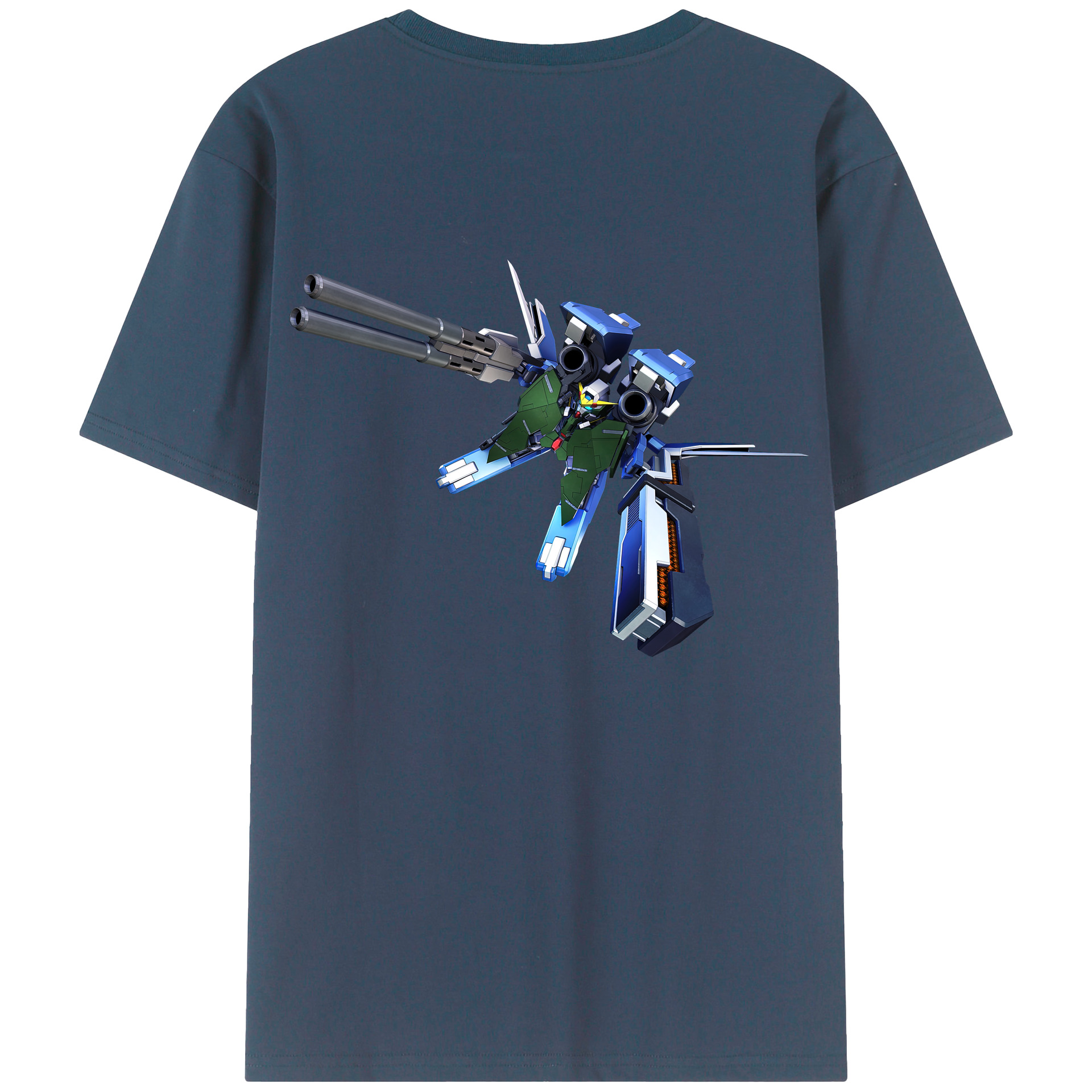 （画像用） 機動戦士ガンダム Mobile Suit Gundam 綿100％ メンズ半袖Tシャツ（バックプリント） 通気性