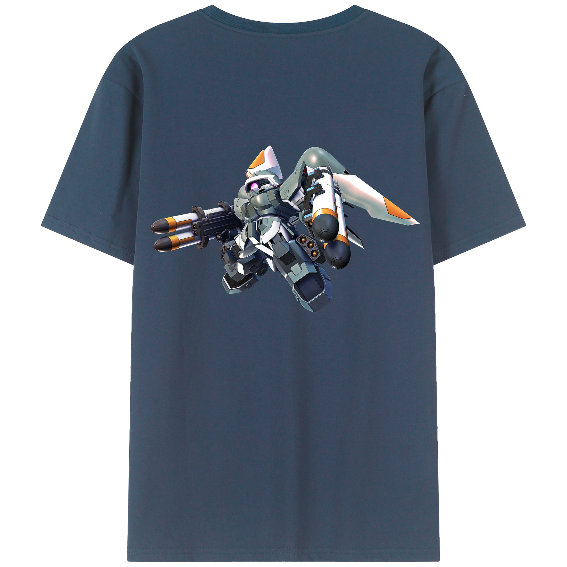 （画像用） 機動戦士ガンダム Mobile Suit Gundam 綿100％ メンズ半袖Tシャツ（バックプリント） 通気性