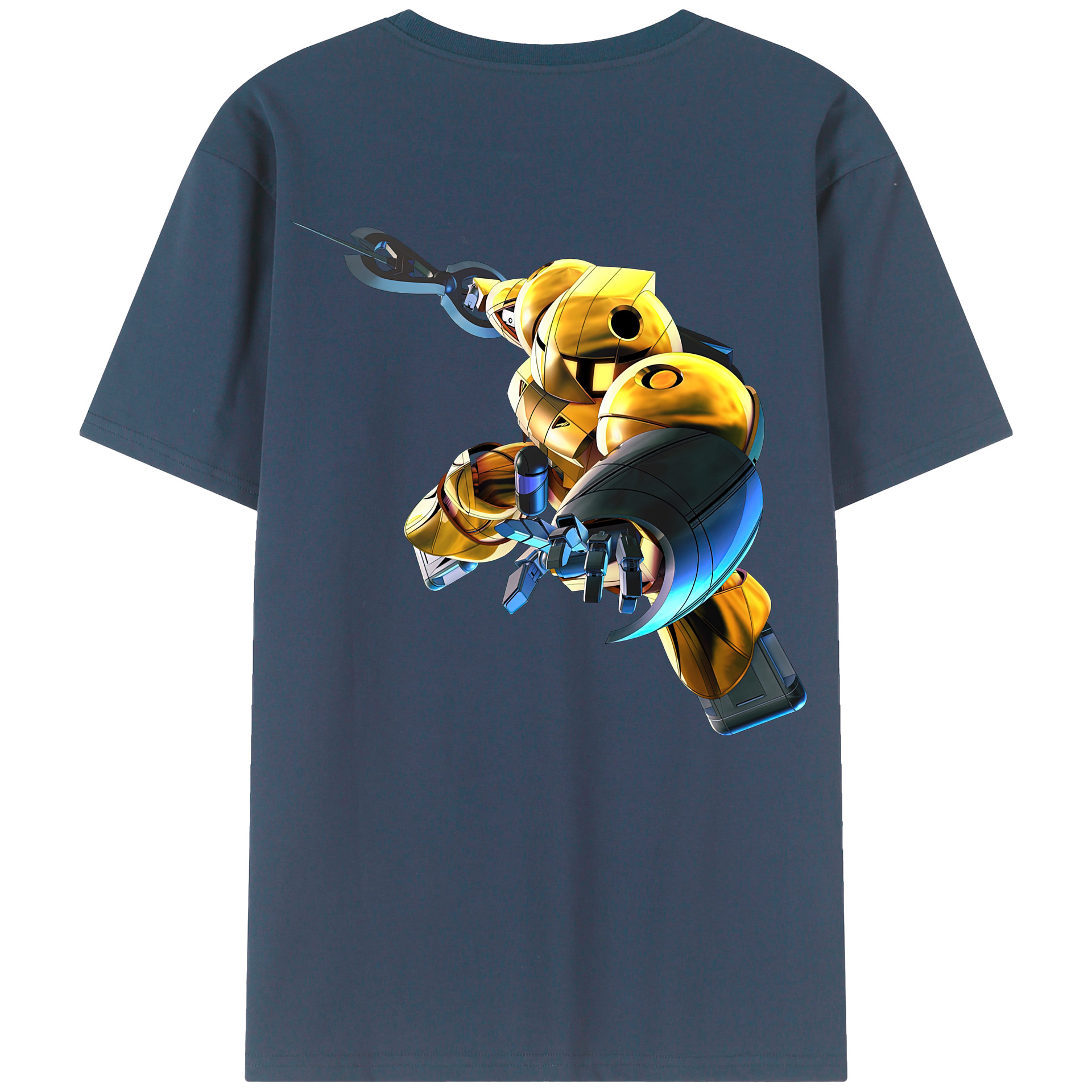（画像用） 機動戦士ガンダム Mobile Suit Gundam 綿100％ メンズ半袖Tシャツ（バックプリント） 通気性