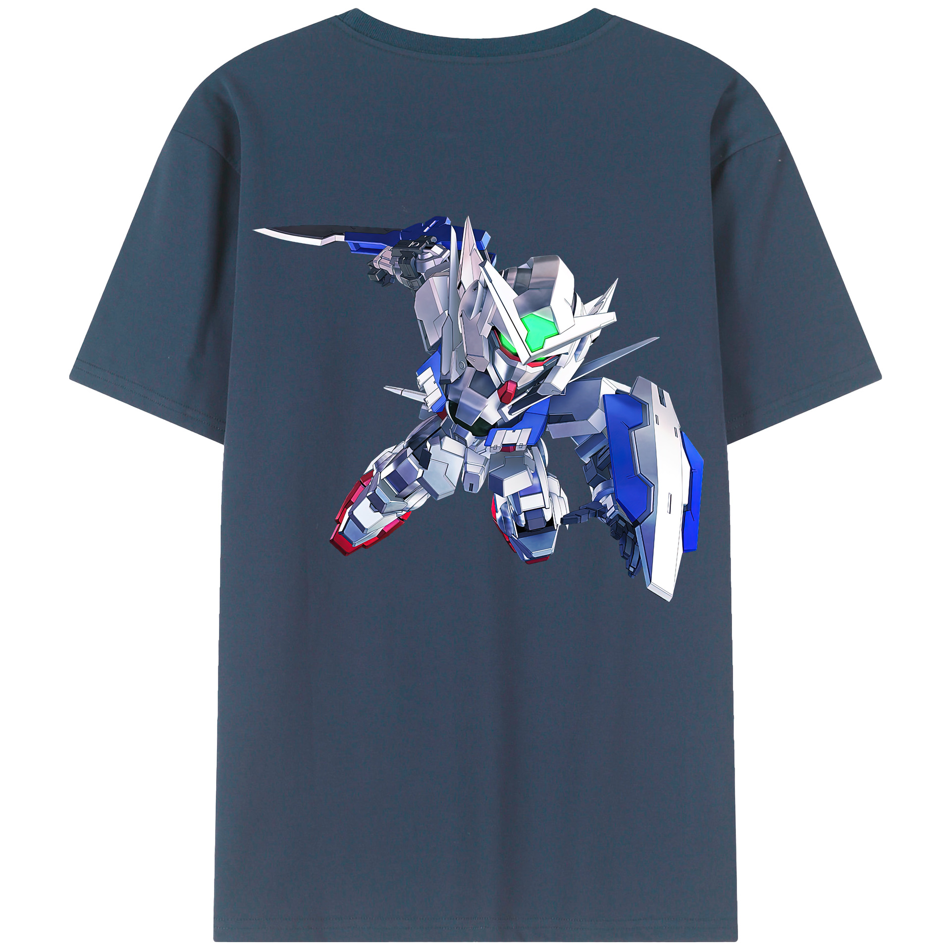 （画像用） 機動戦士ガンダム Mobile Suit Gundam 綿100％ メンズ半袖Tシャツ（バックプリント） 通気性