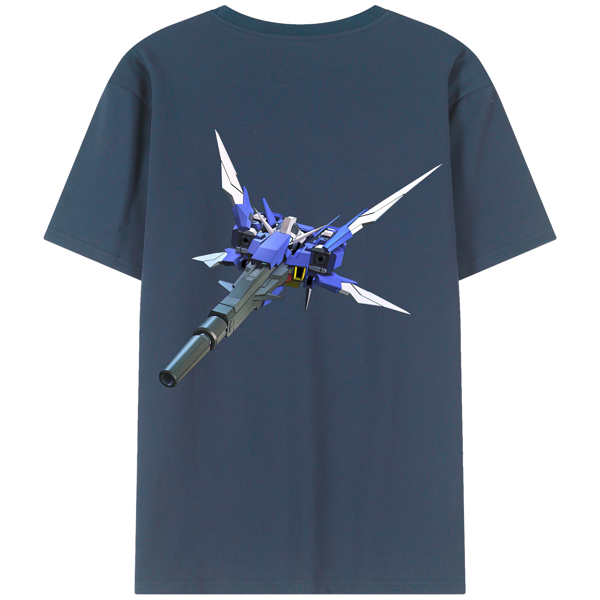 （画像用） 機動戦士ガンダム Mobile Suit Gundam 綿100％ メンズ半袖Tシャツ（バックプリント） 通気性