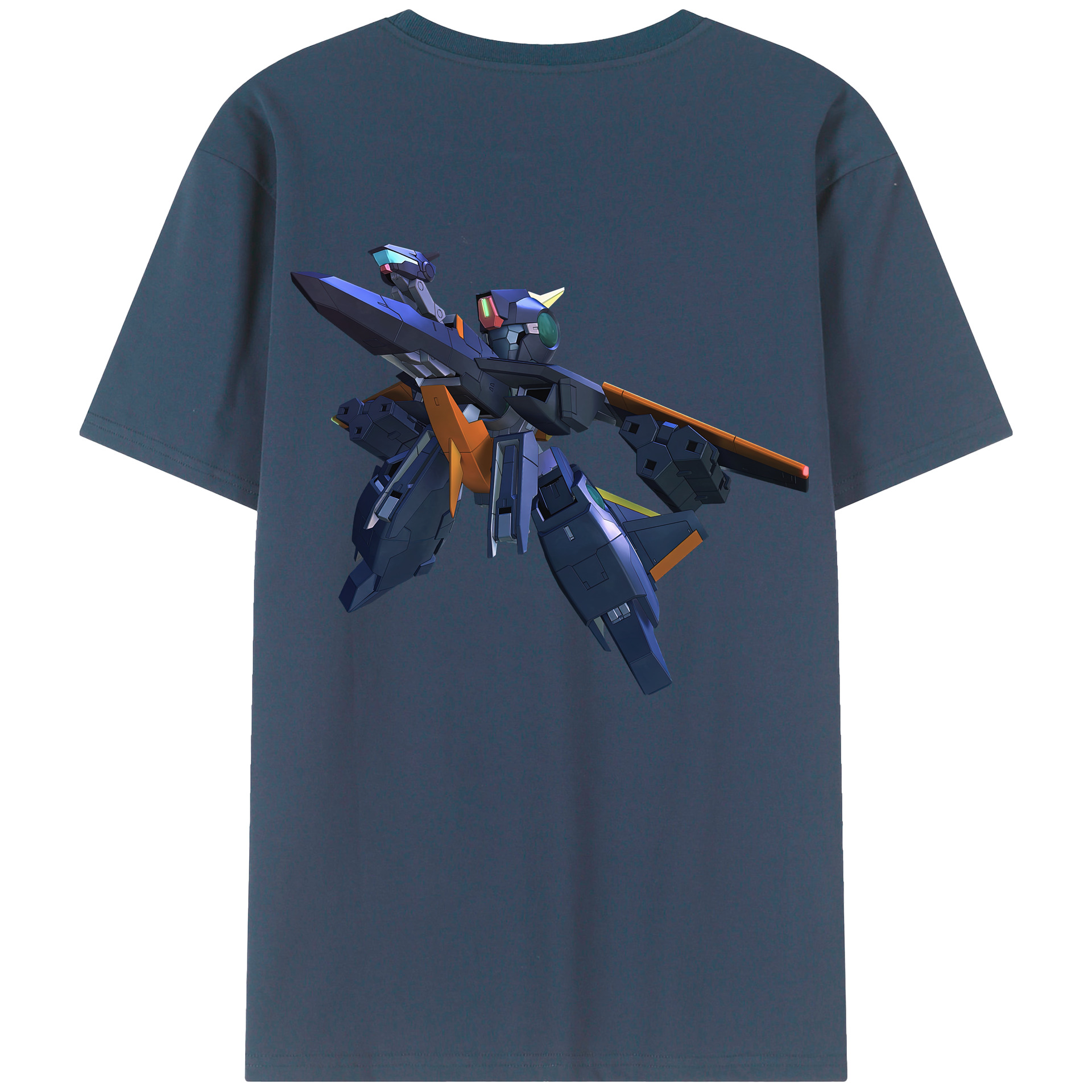（画像用） 機動戦士ガンダム Mobile Suit Gundam 綿100％ メンズ半袖Tシャツ（バックプリント） 通気性