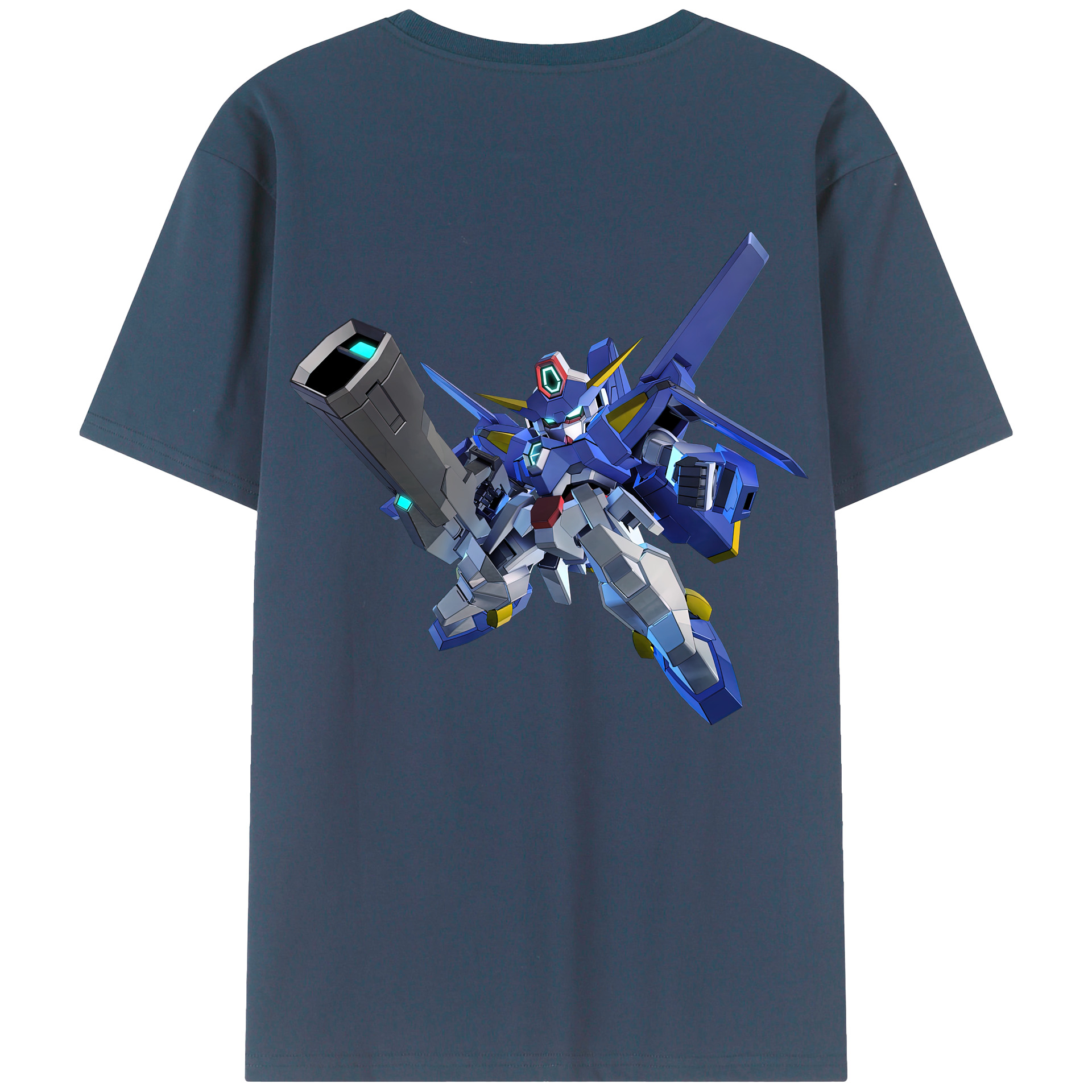 （画像用） 機動戦士ガンダム Mobile Suit Gundam 綿100％ メンズ半袖Tシャツ（バックプリント） 通気性