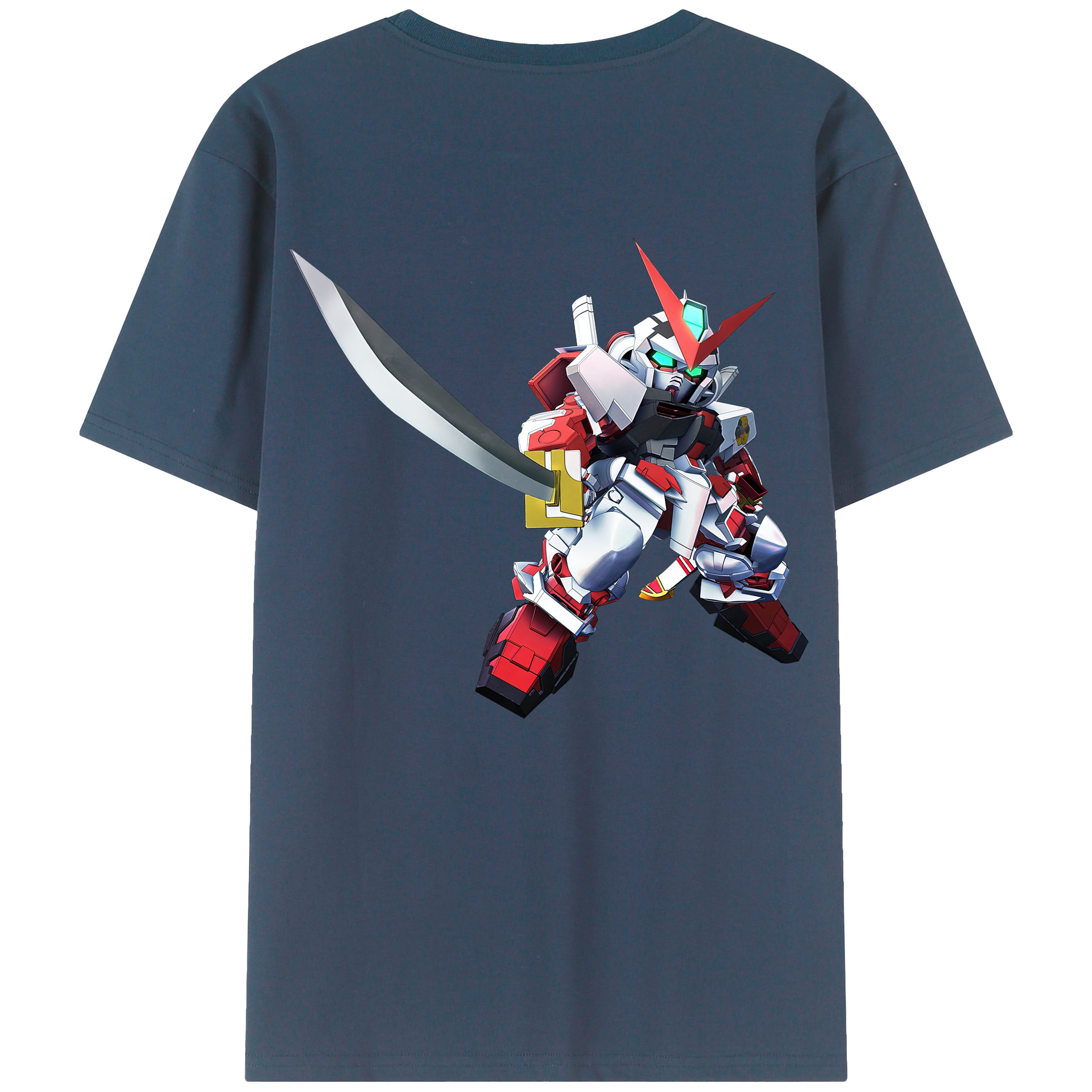 （画像用） 機動戦士ガンダム Mobile Suit Gundam 綿100％ メンズ半袖Tシャツ（バックプリント） 通気性
