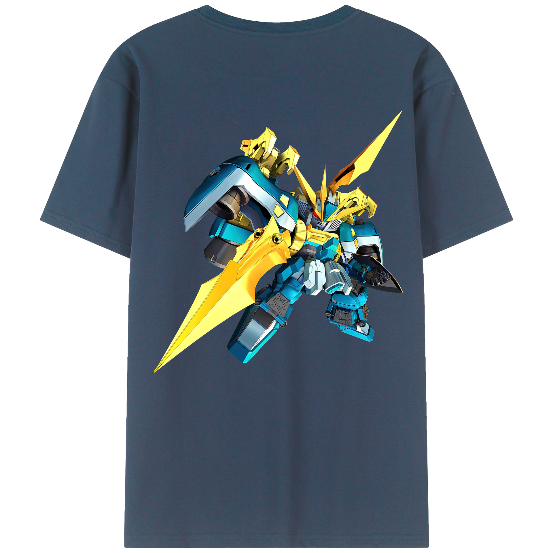 （画像用） 機動戦士ガンダム Mobile Suit Gundam 綿100％ メンズ半袖Tシャツ（バックプリント） 通気性