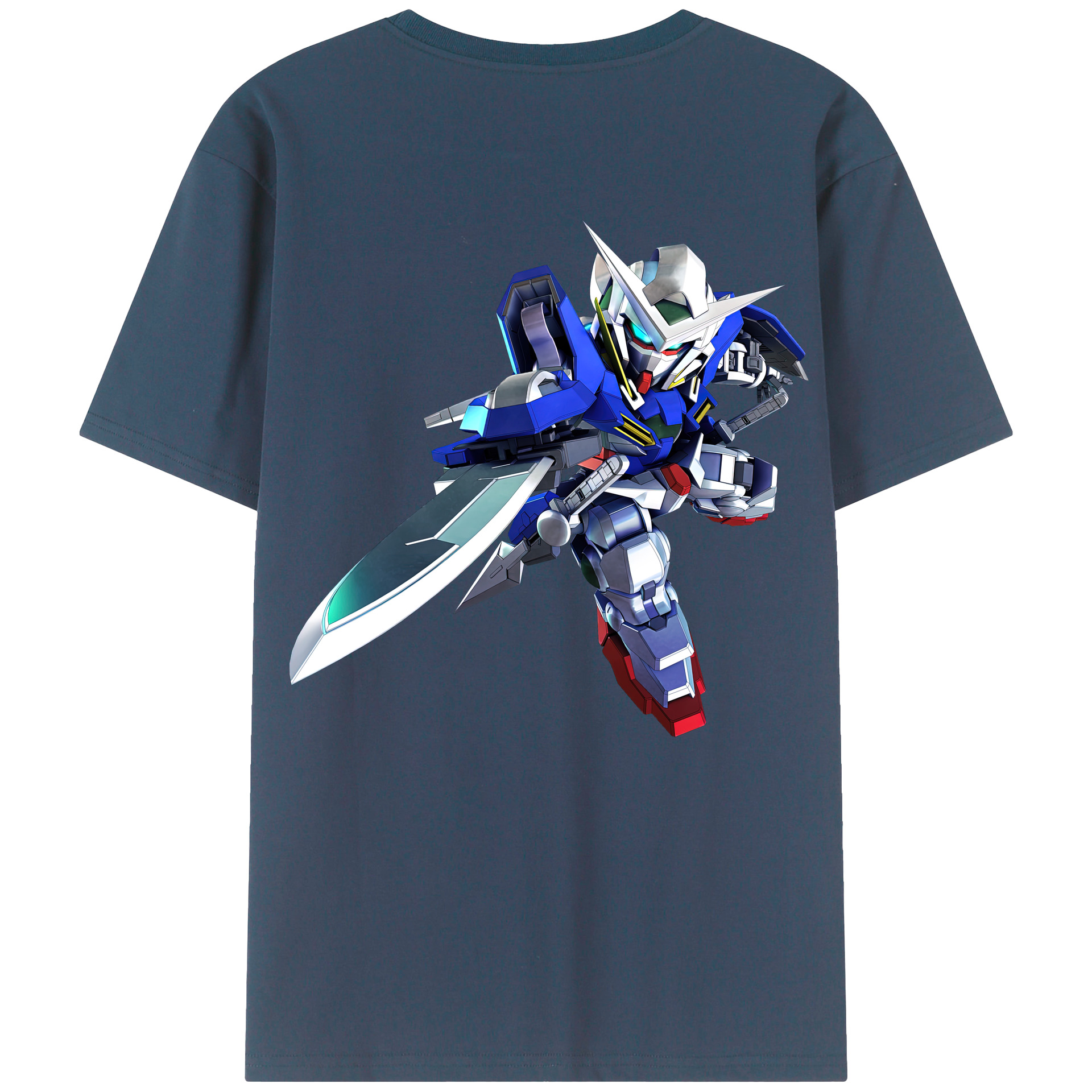 （画像用） 機動戦士ガンダム Mobile Suit Gundam 綿100％ メンズ半袖Tシャツ（バックプリント） 通気性