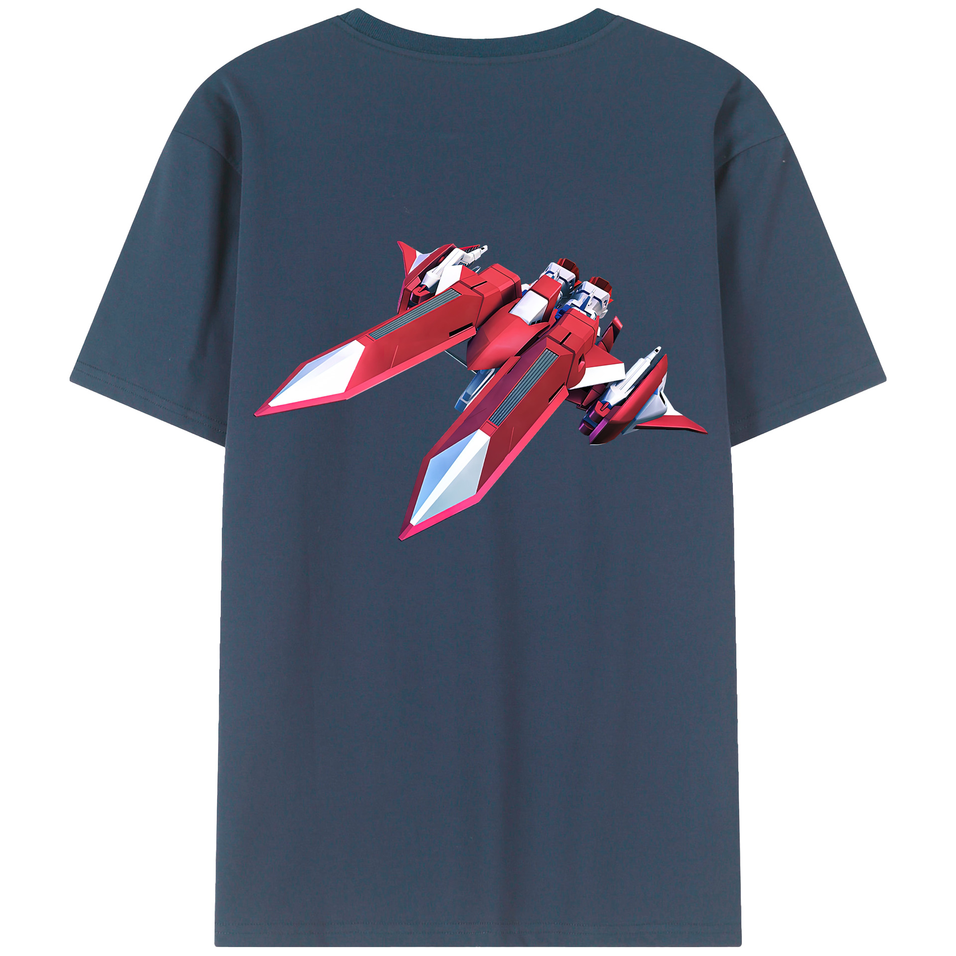 （画像用） 機動戦士ガンダム Mobile Suit Gundam 綿100％ メンズ半袖Tシャツ（バックプリント） 通気性
