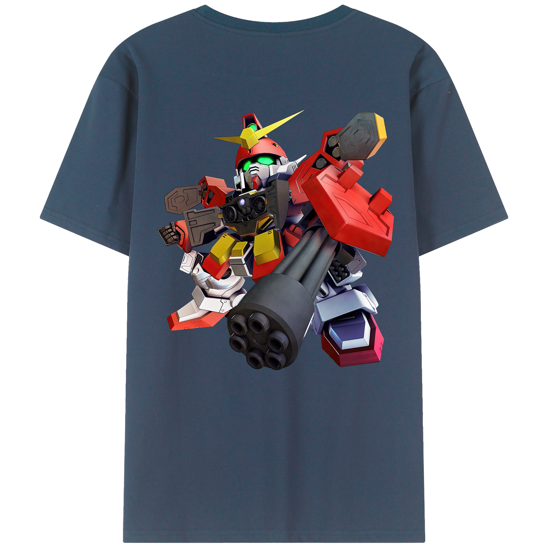 （画像用） 機動戦士ガンダム Mobile Suit Gundam 綿100％ メンズ半袖Tシャツ（バックプリント） 通気性