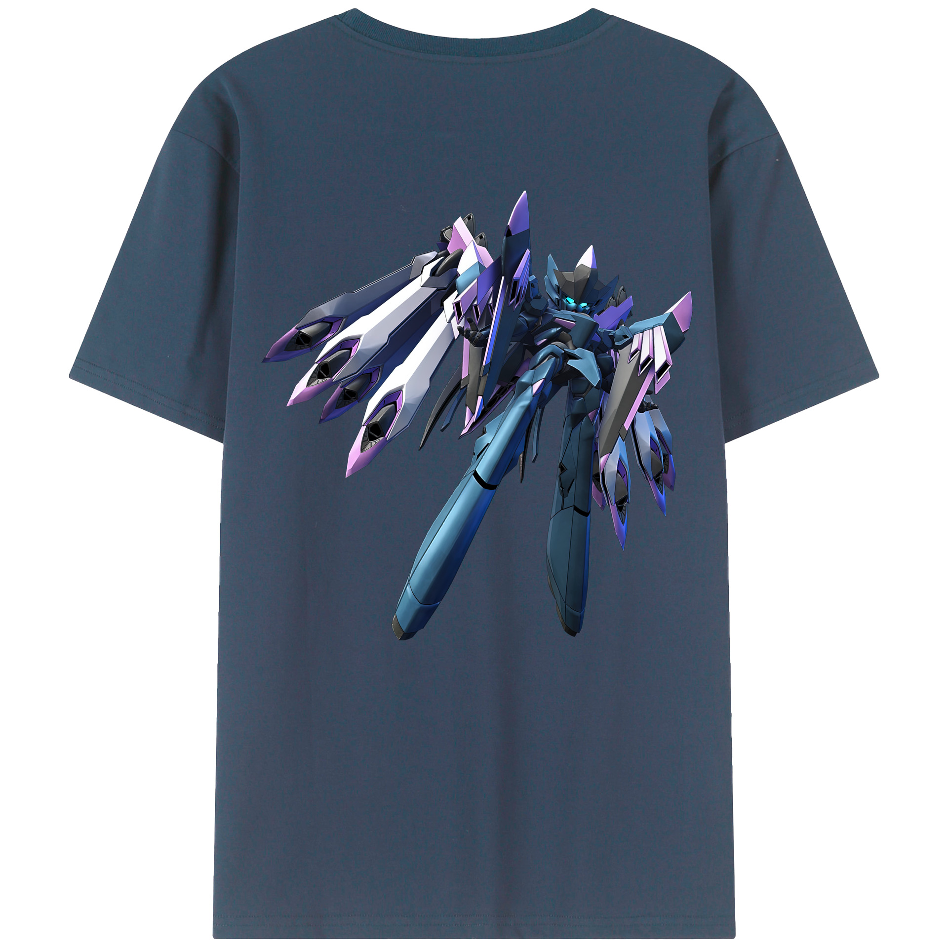 （画像用） 機動戦士ガンダム Mobile Suit Gundam 綿100％ メンズ半袖Tシャツ（バックプリント） 通気性