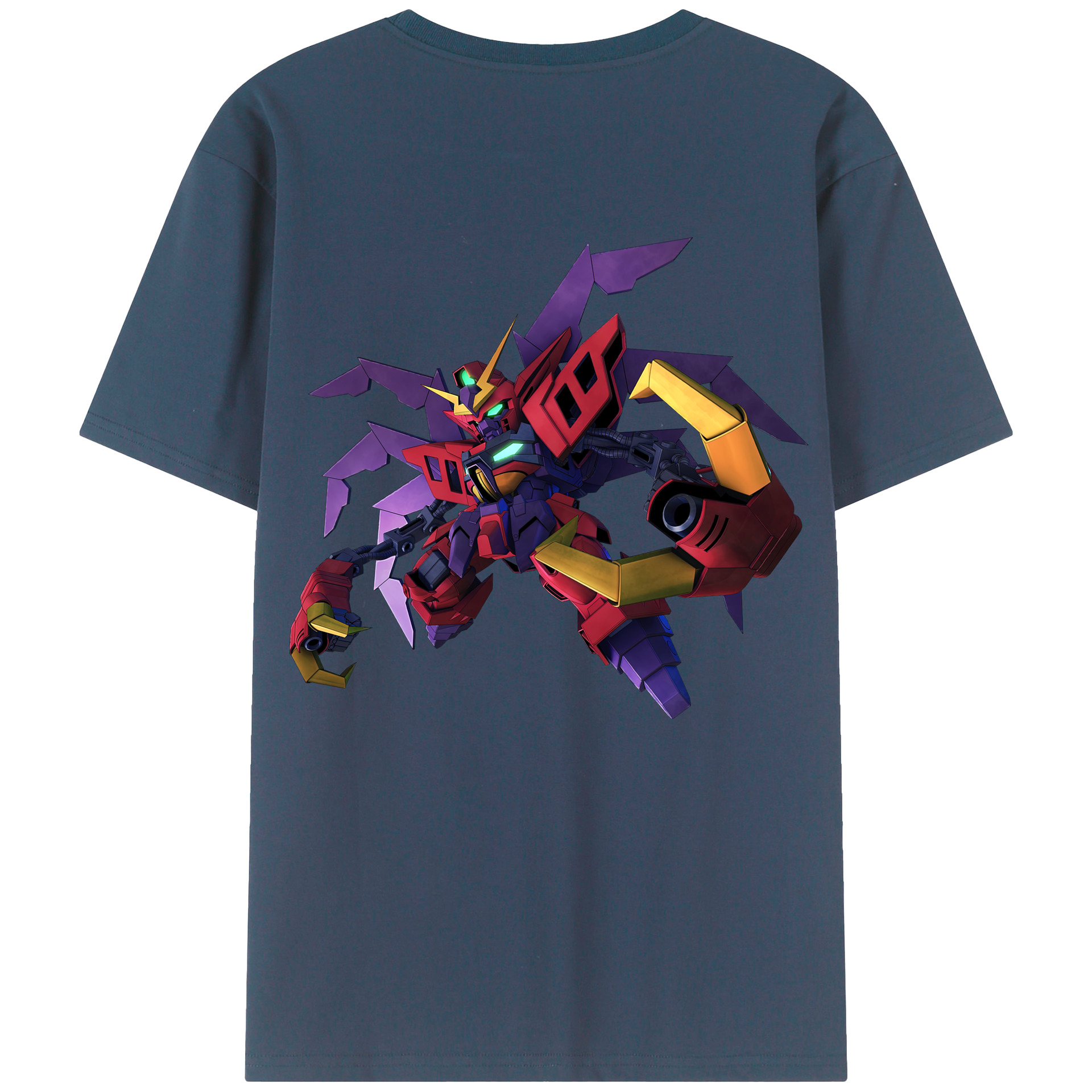 （画像用） 機動戦士ガンダム Mobile Suit Gundam 綿100％ メンズ半袖Tシャツ（バックプリント） 通気性