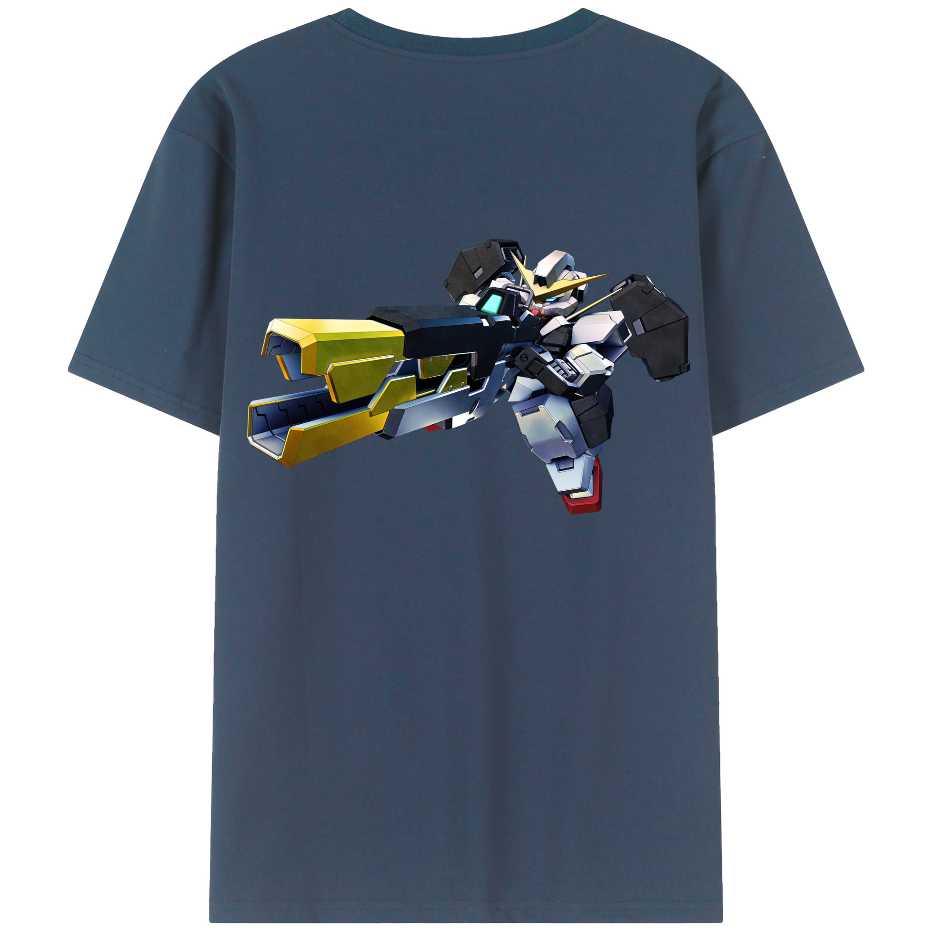 （画像用） 機動戦士ガンダム Mobile Suit Gundam 綿100％ メンズ半袖Tシャツ（バックプリント） 通気性