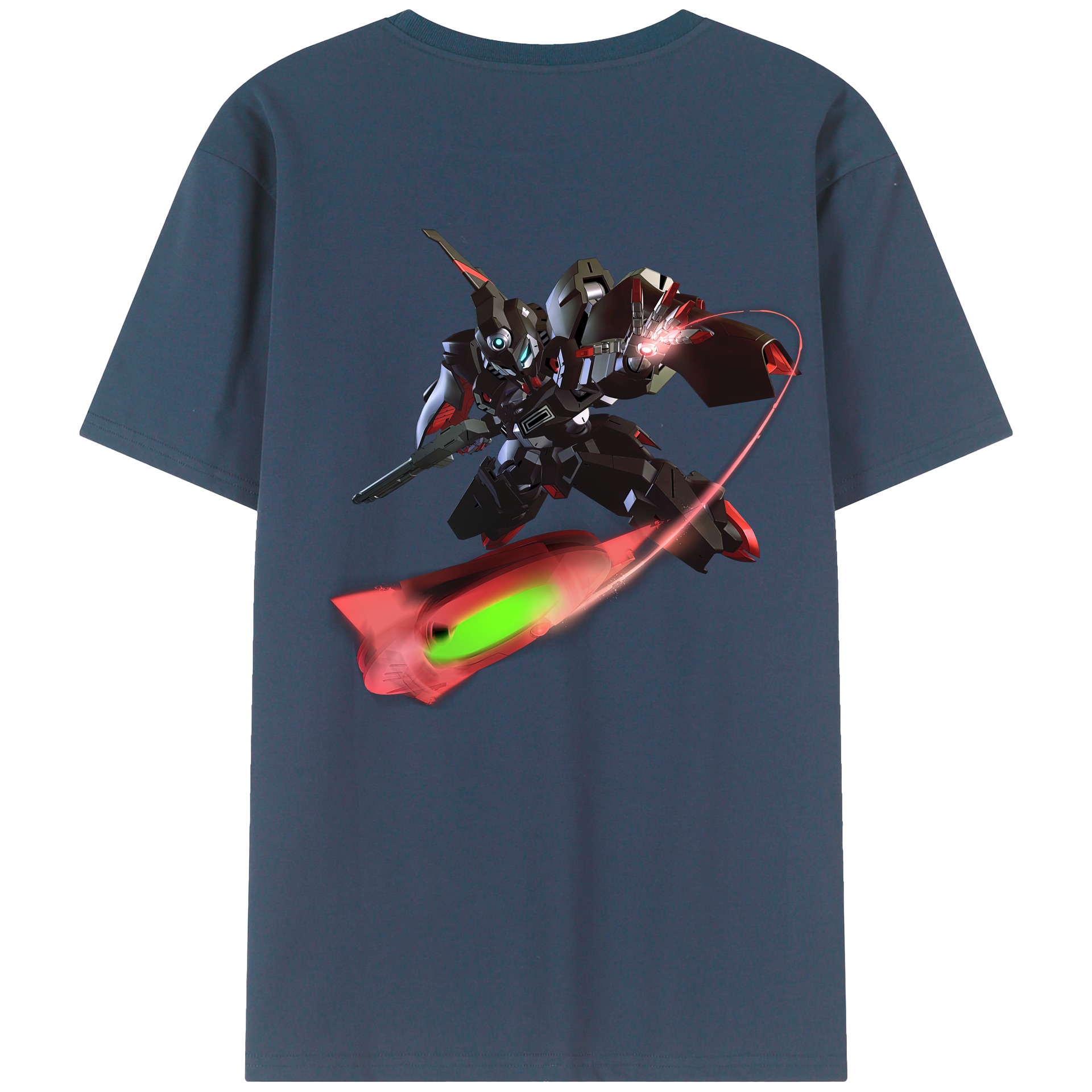 （画像用） 機動戦士ガンダム Mobile Suit Gundam 綿100％ メンズ半袖Tシャツ（バックプリント） 通気性