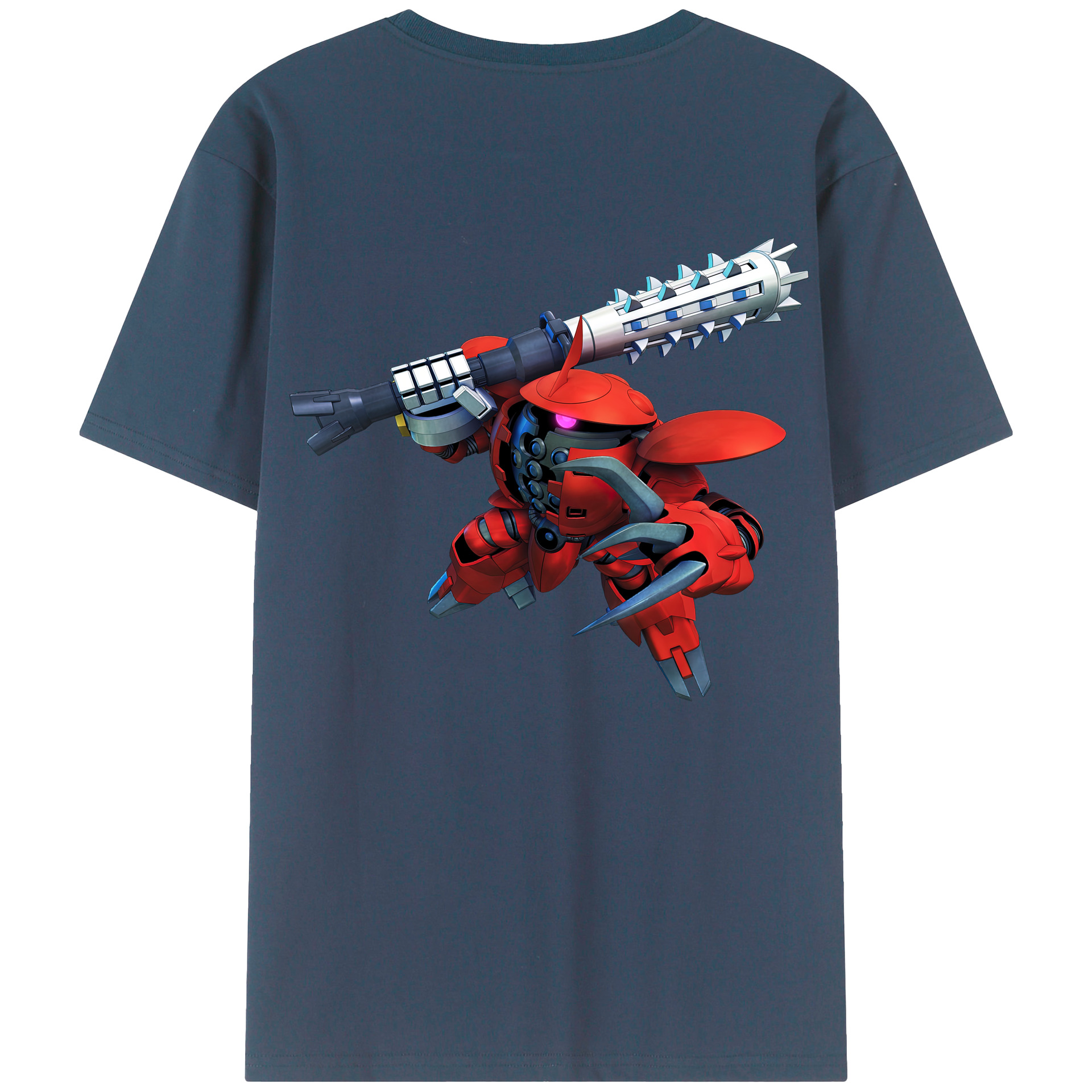 （画像用） 機動戦士ガンダム Mobile Suit Gundam 綿100％ メンズ半袖Tシャツ（バックプリント） 通気性