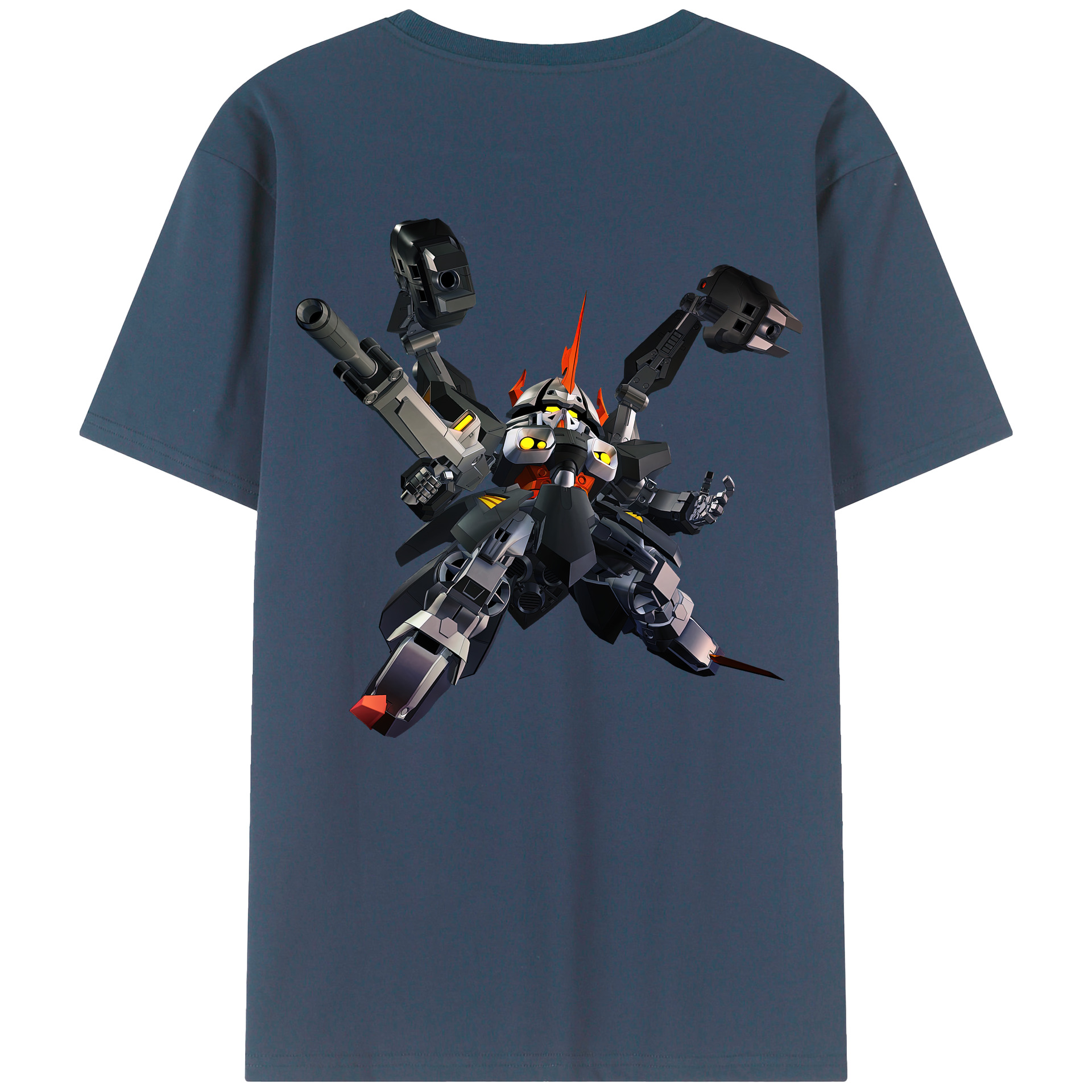 （画像用） 機動戦士ガンダム Mobile Suit Gundam 綿100％ メンズ半袖Tシャツ（バックプリント） 通気性