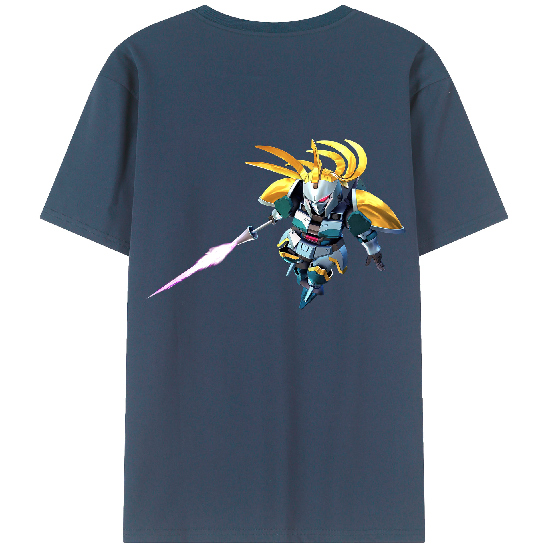 （画像用） 機動戦士ガンダム Mobile Suit Gundam 綿100％ メンズ半袖Tシャツ（バックプリント） 通気性