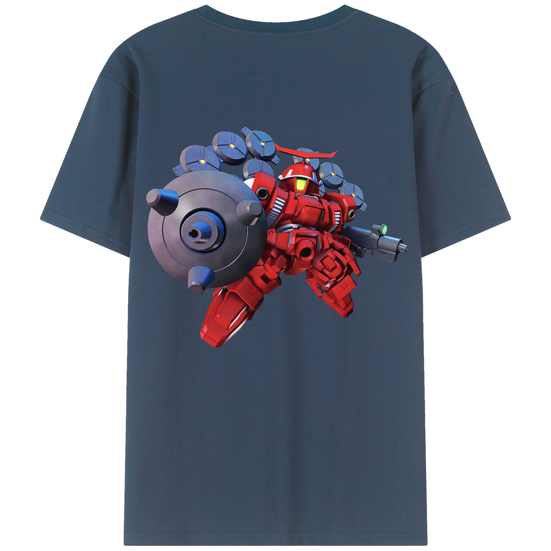 （画像用） 機動戦士ガンダム Mobile Suit Gundam 綿100％ メンズ半袖Tシャツ（バックプリント） 通気性
