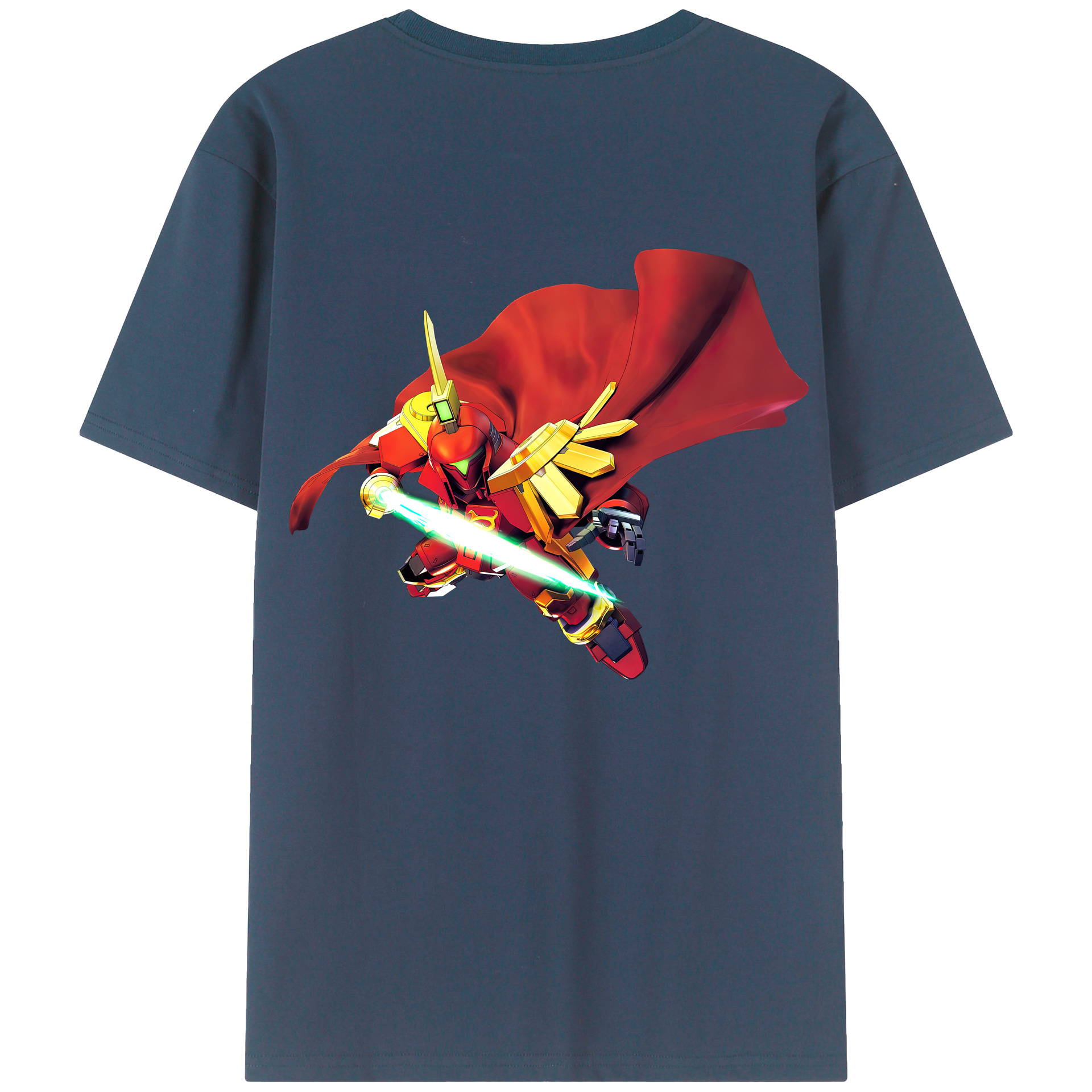 （画像用） 機動戦士ガンダム Mobile Suit Gundam 綿100％ メンズ半袖Tシャツ（バックプリント） 通気性